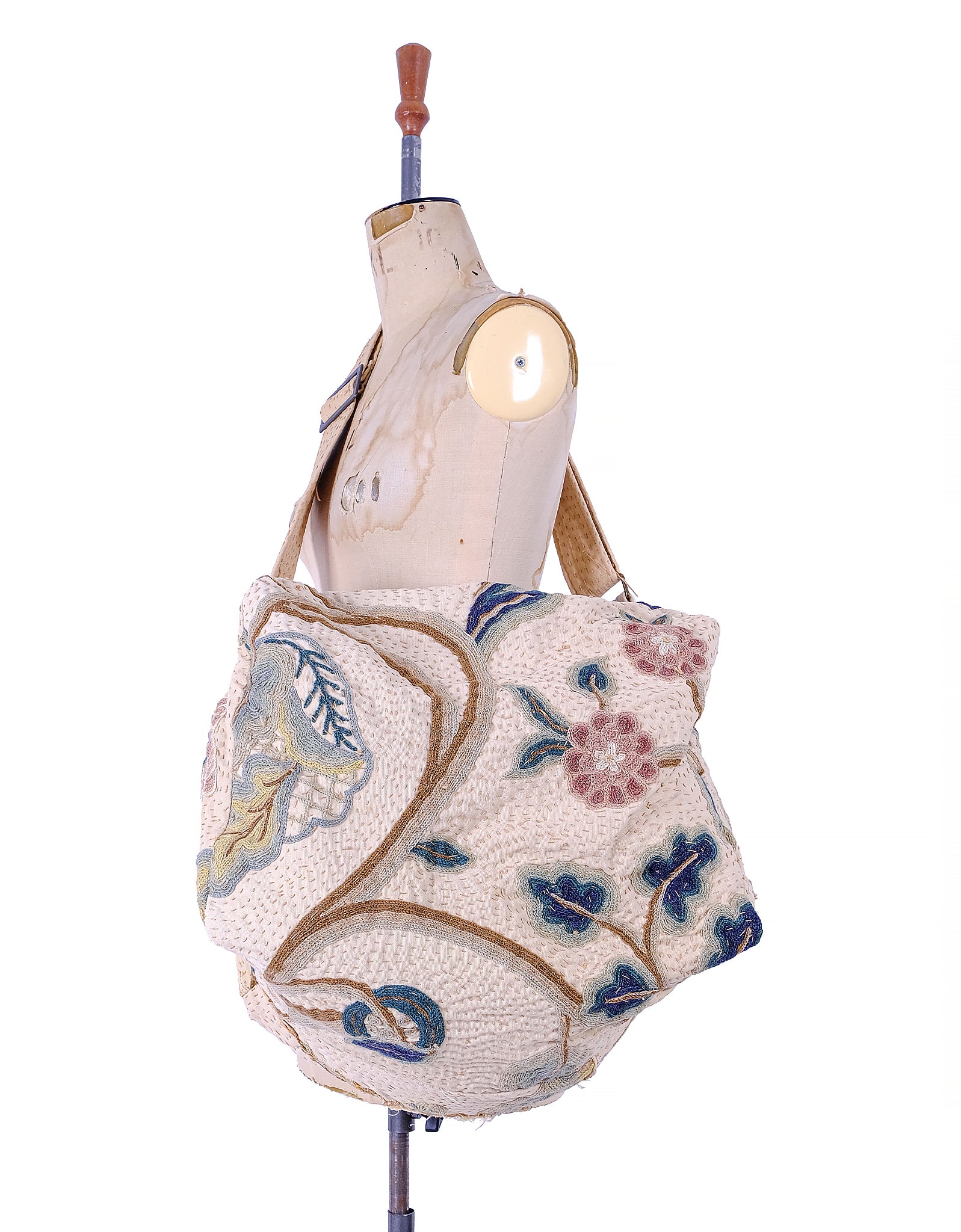 19th Century Crewel Square Bag