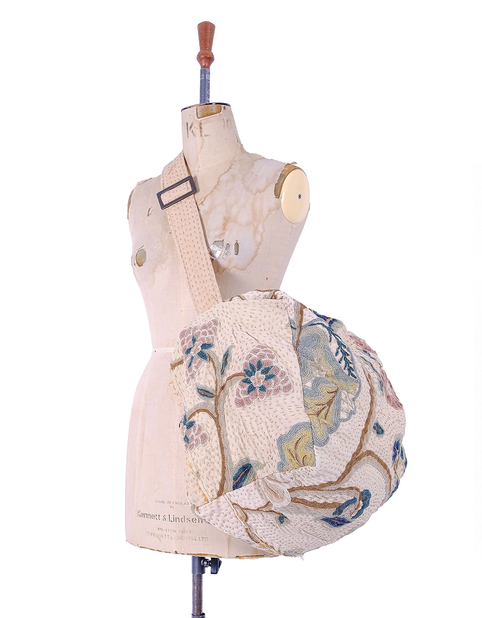 19th Century Crewel Square Bag