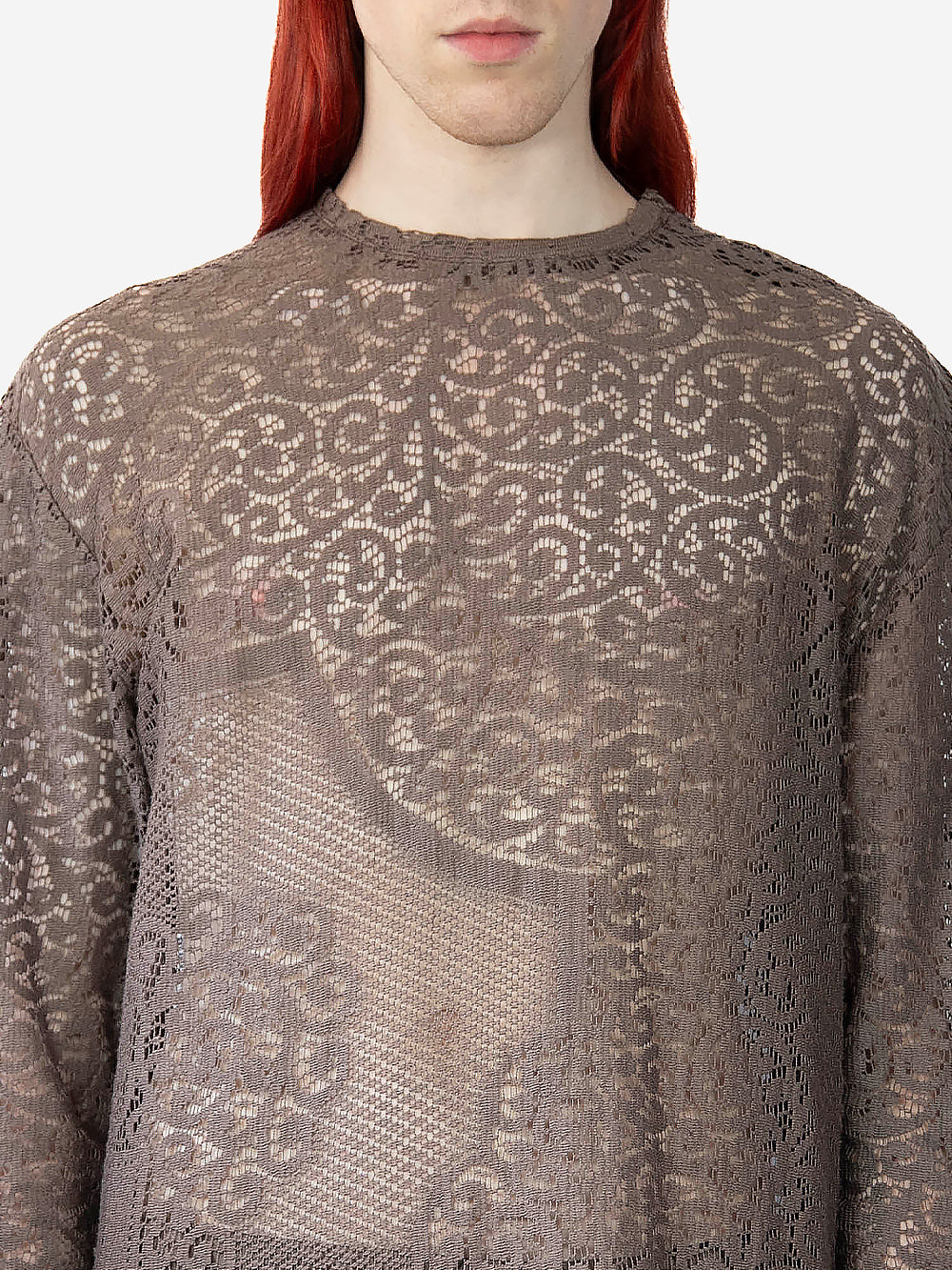 Antique Chateau Lace Long Sleeve Ex Top
