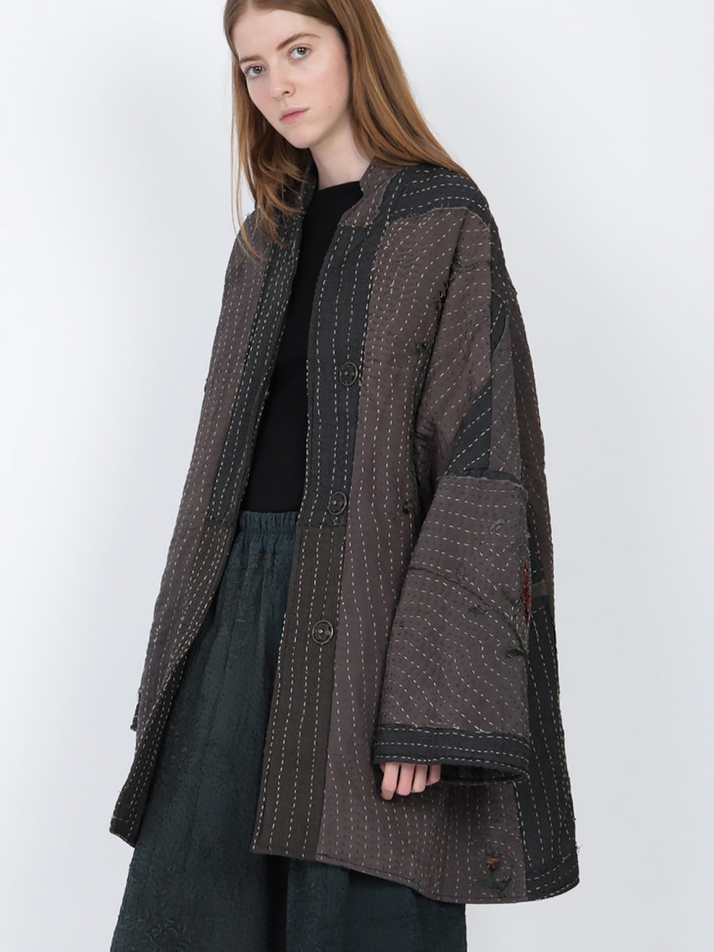 1920s Silk Kimono Wadded Basma Coat