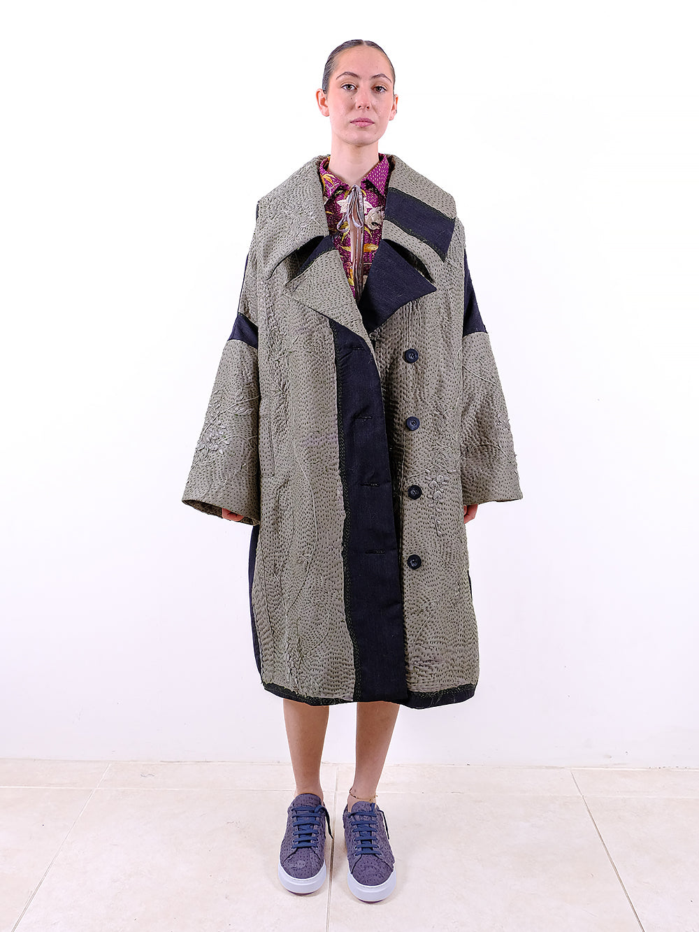 1920s Silk Kimono Wadded Inga Coat