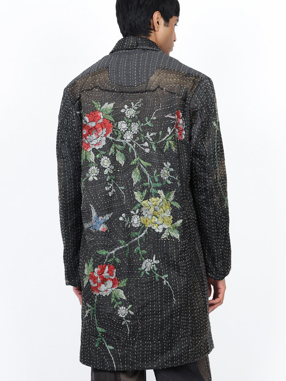1920s Silk Kimono Wadded Rufus Coat