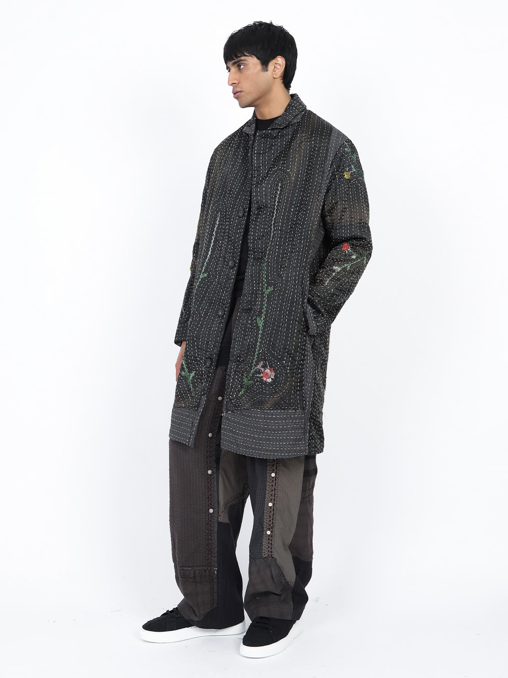 1920s Silk Kimono Wadded Rufus Coat