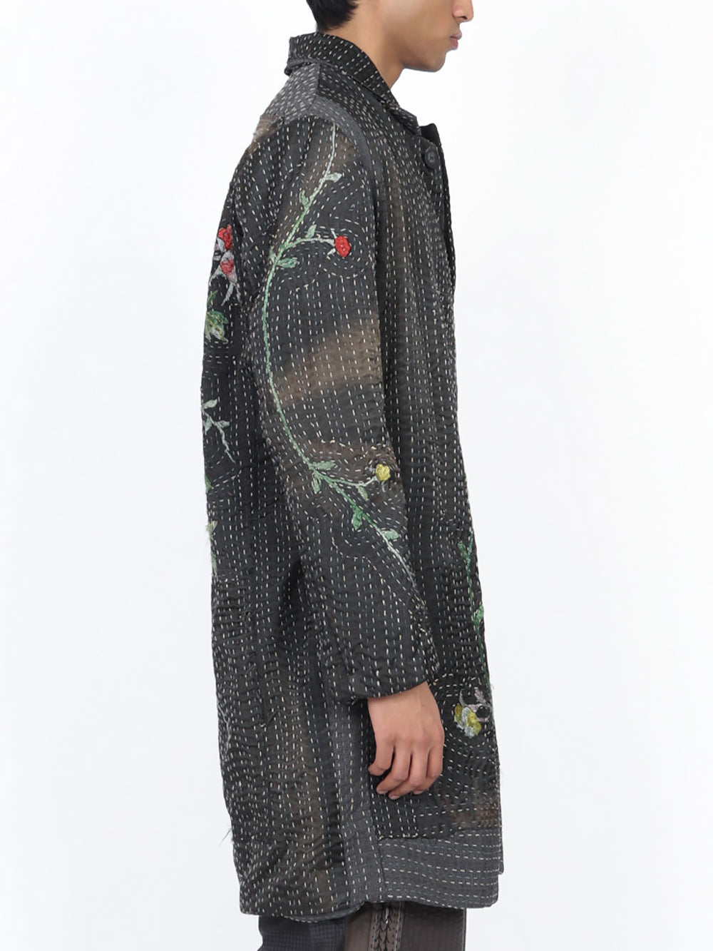 1920s Silk Kimono Wadded Rufus Coat