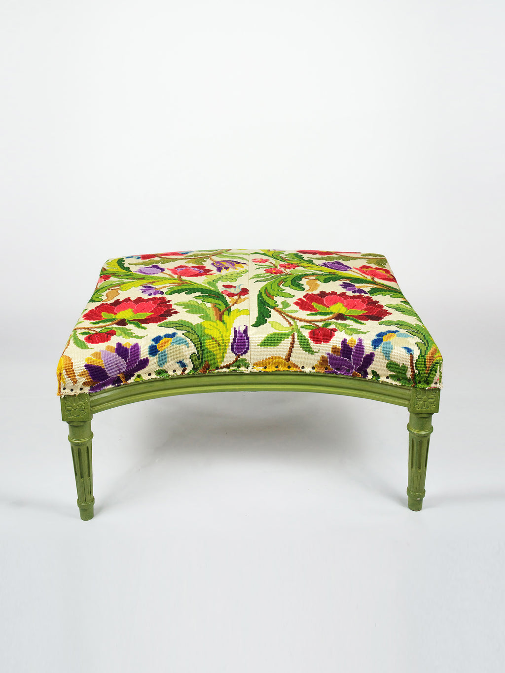 19th Century French Footstool & Cushion | 603