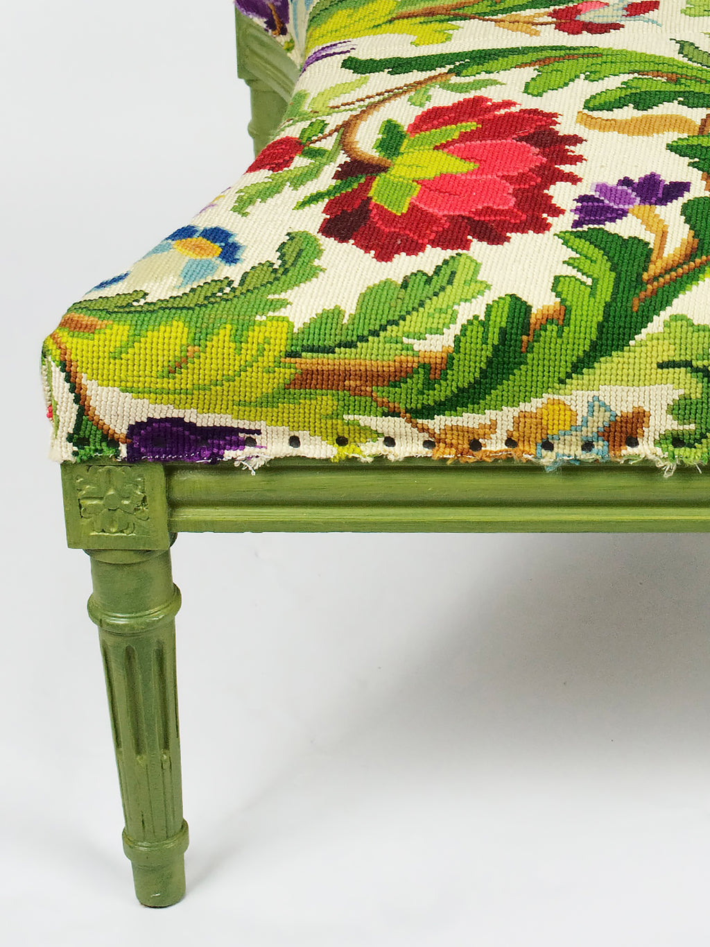 19th Century French Footstool & Cushion | 603