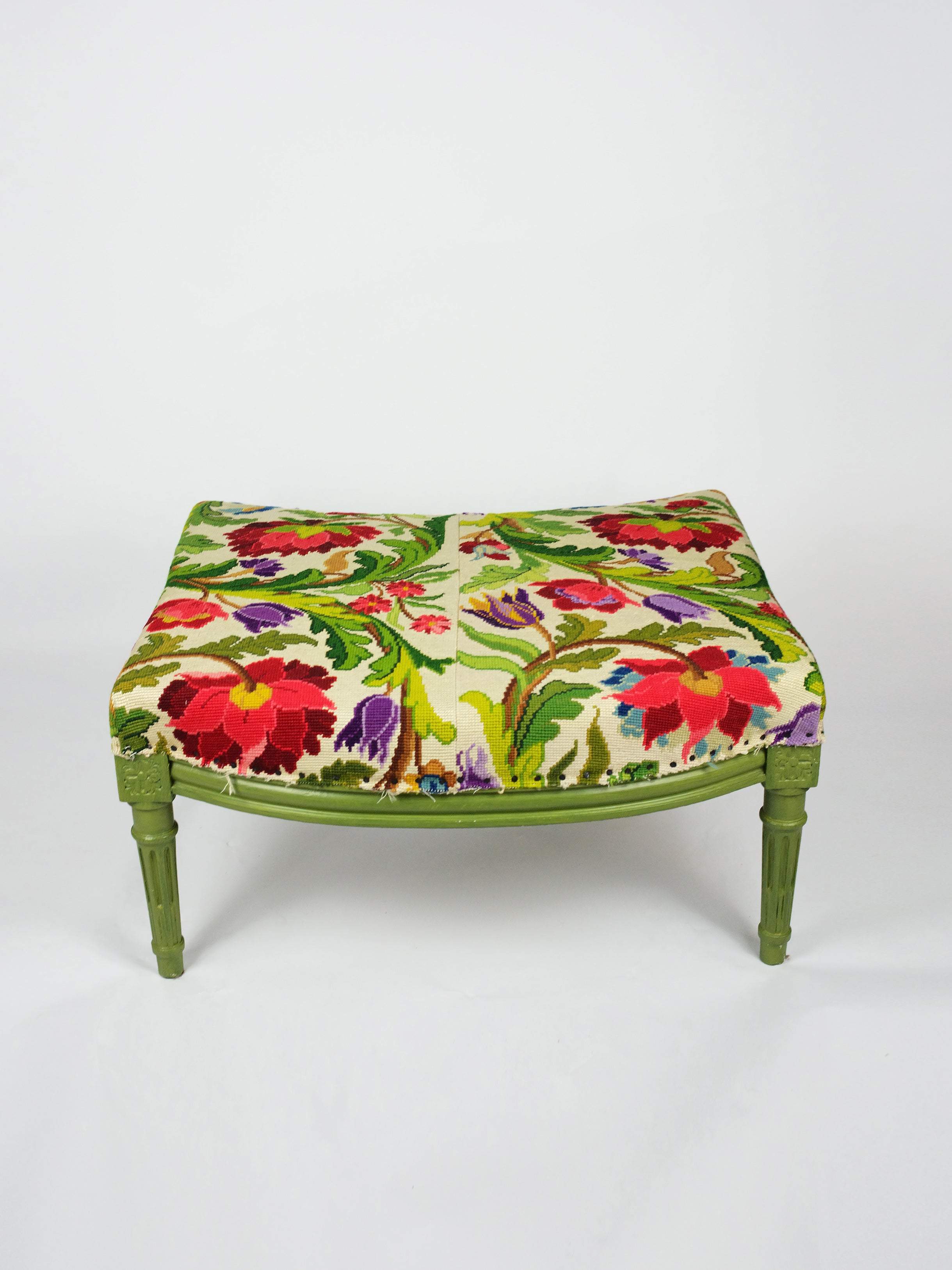 19th Century French Footstool & Cushion | 603