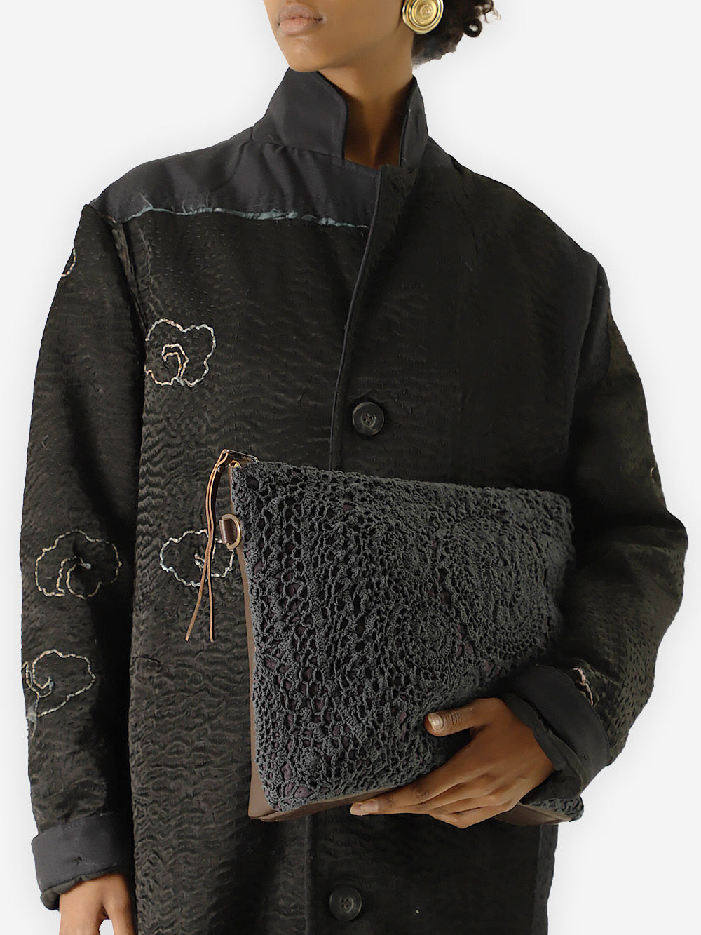 1920s Chinese Silk Kimono Gil Coat