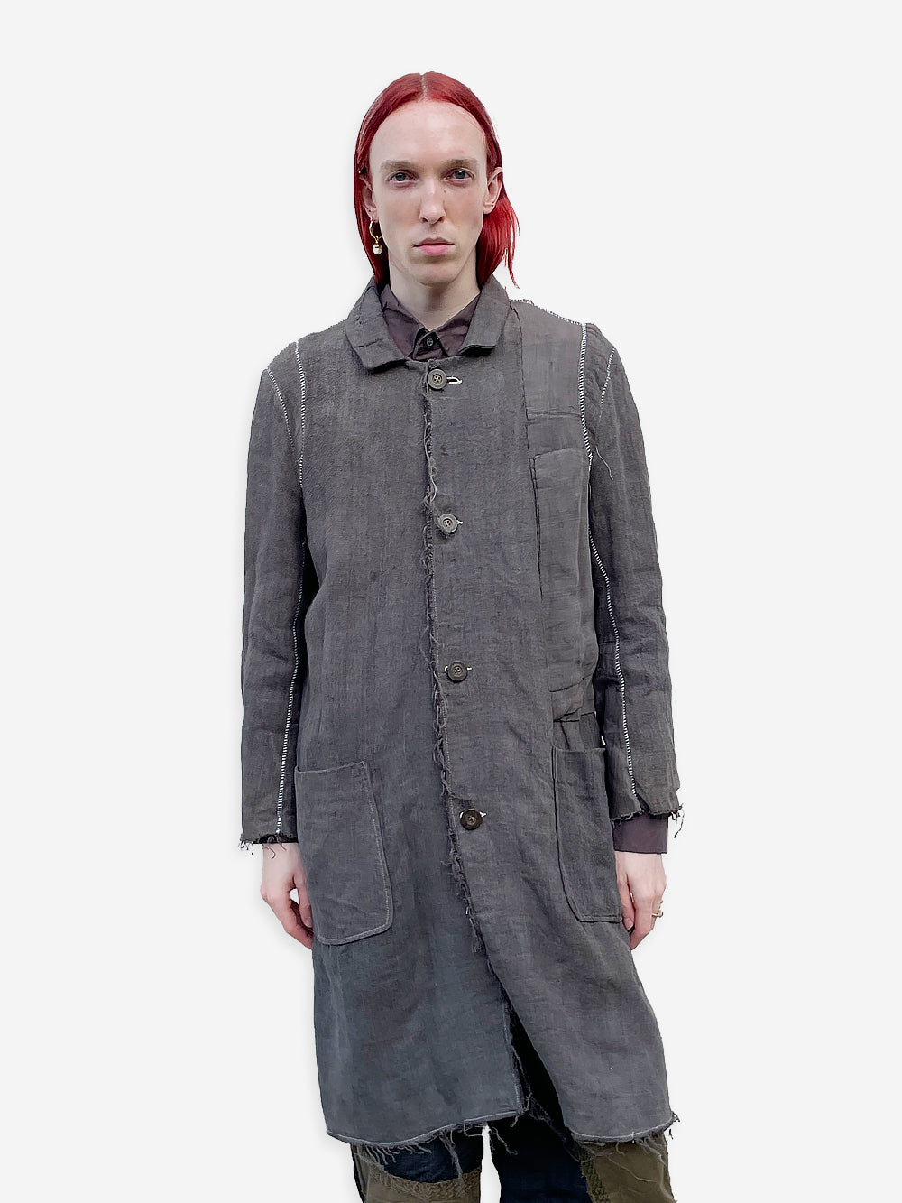 Vintage Military Linen Cedric Coat