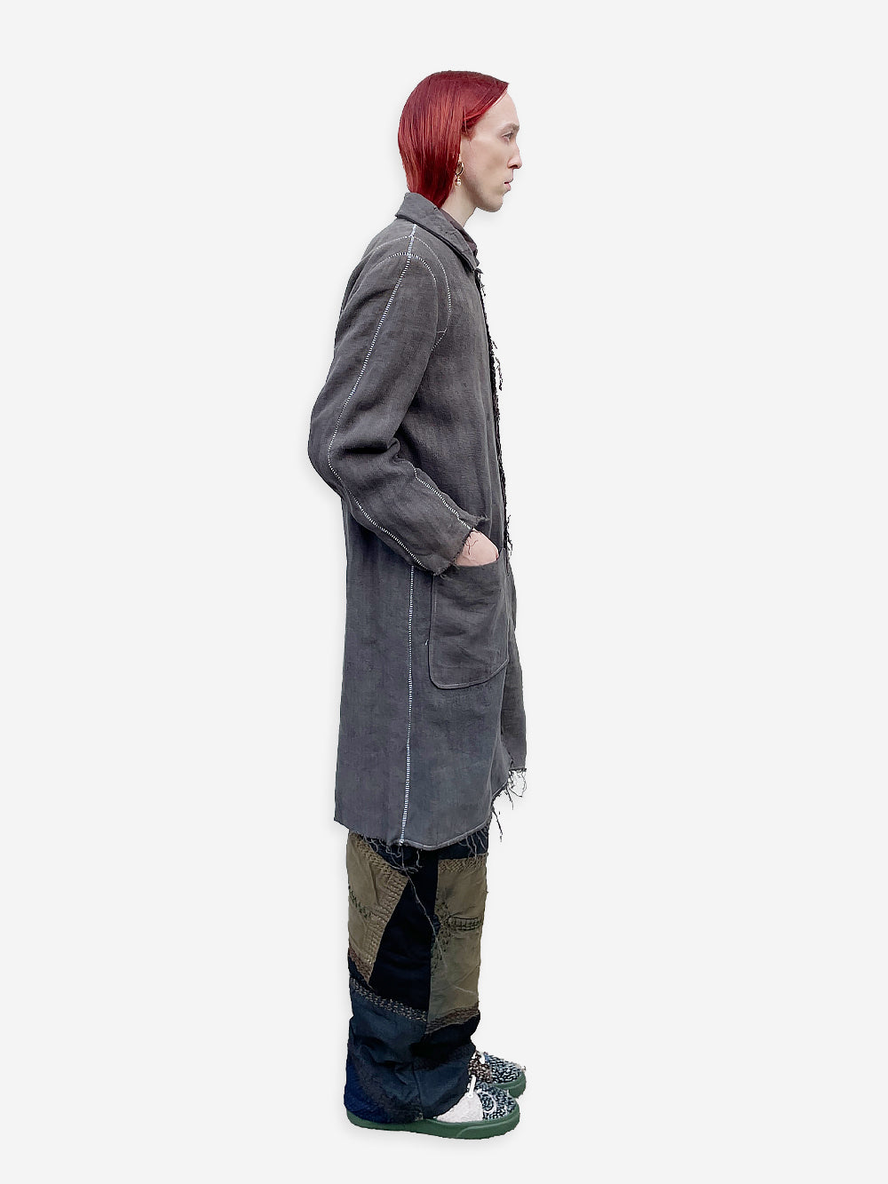 Vintage Military Linen Cedric Coat
