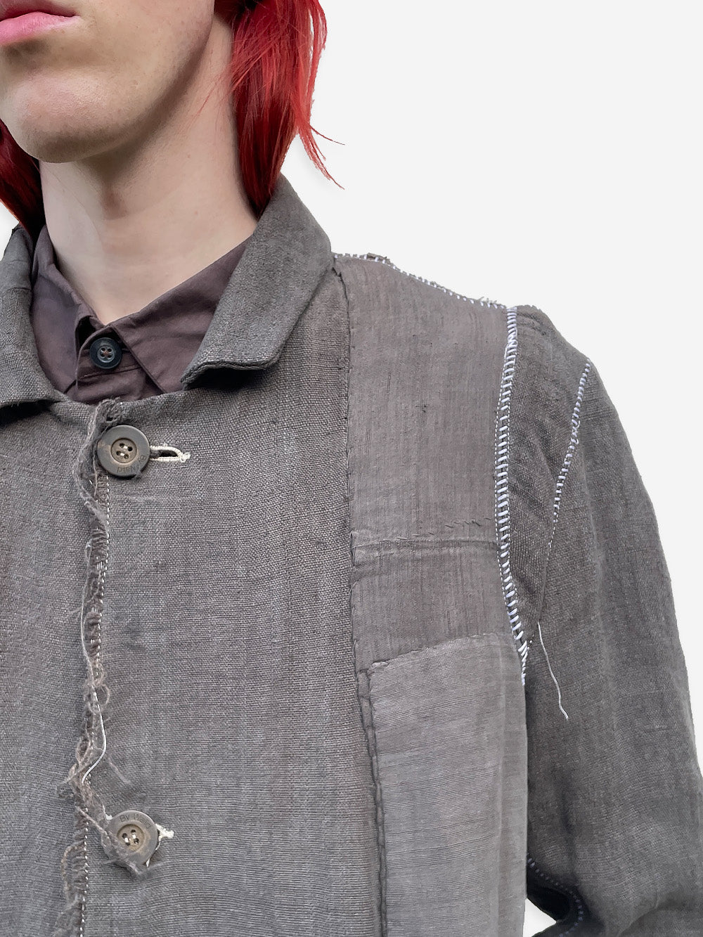 Vintage Military Linen Cedric Coat