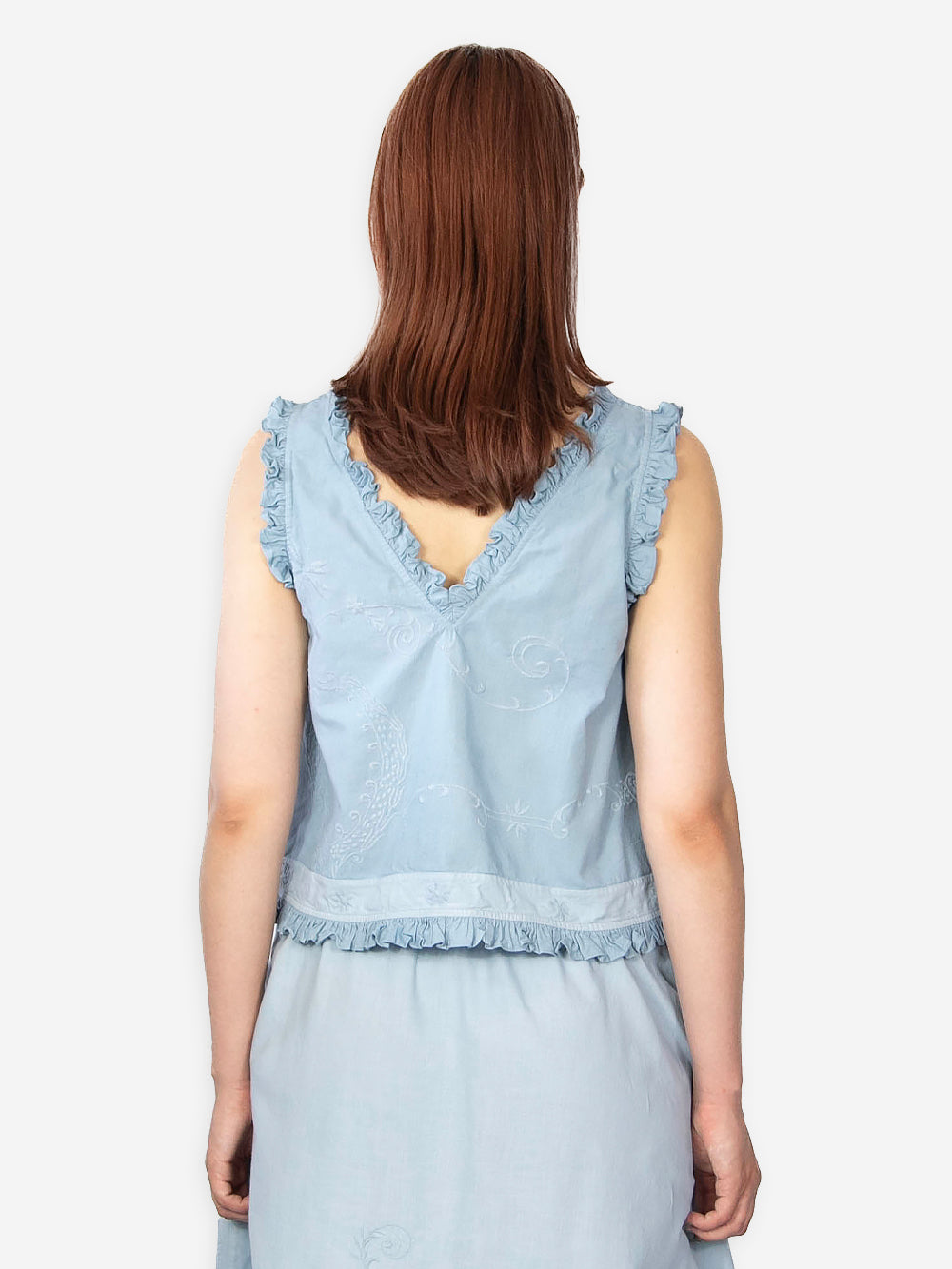 Vintage Embroidered Poplin Hana Top