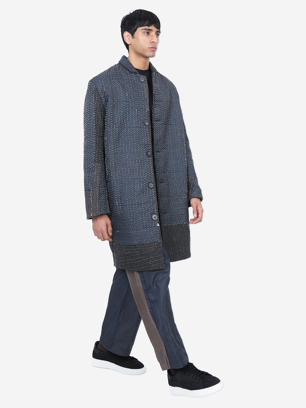 Oshima Tsumugi Kimono Pacho Coat