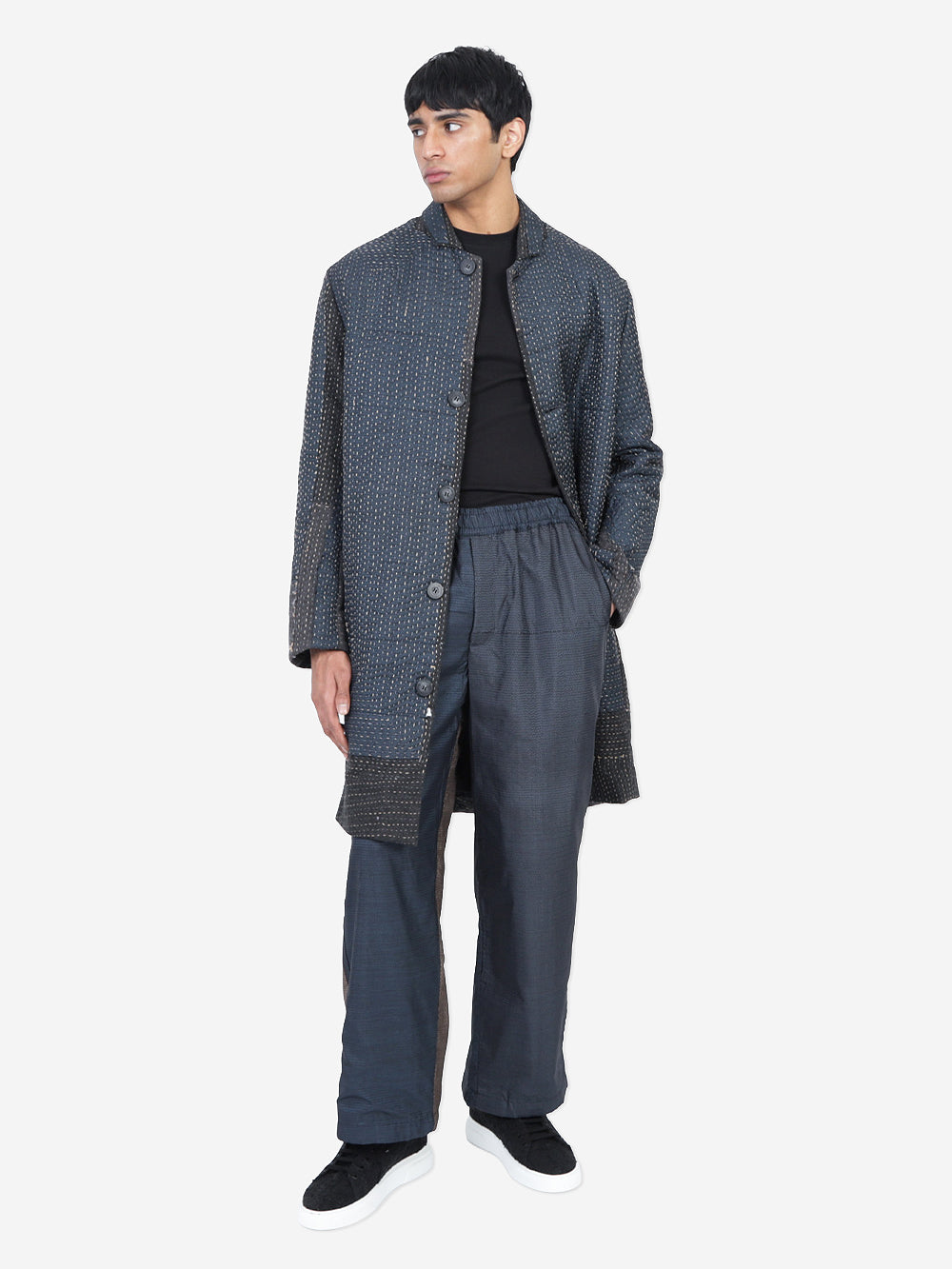 Oshima Tsumugi Kimono Pacho Coat