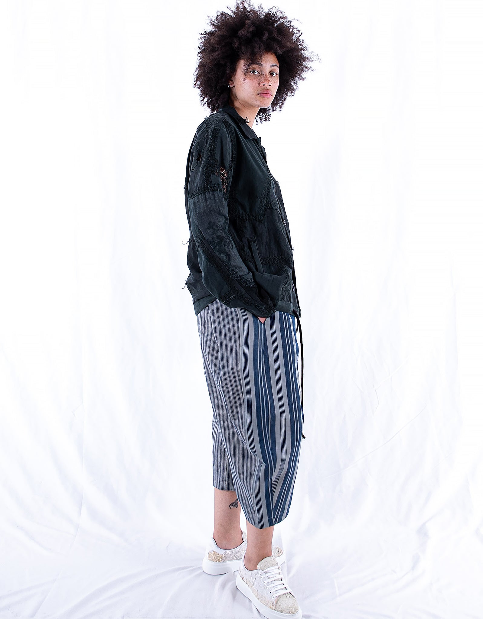 19th Century French Ticking Hitomi Trousers