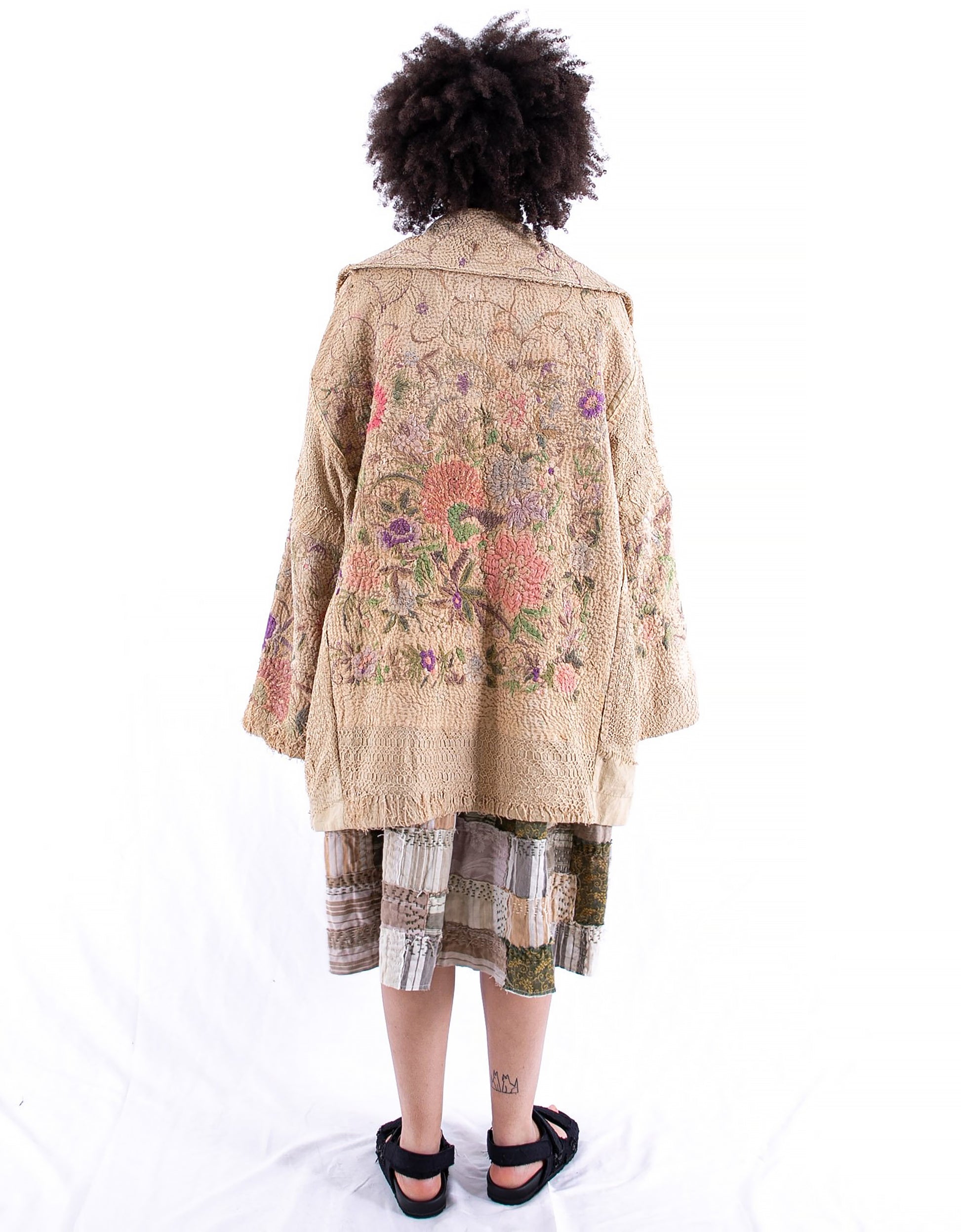 19th Century Silk Embroidered Inga Coat