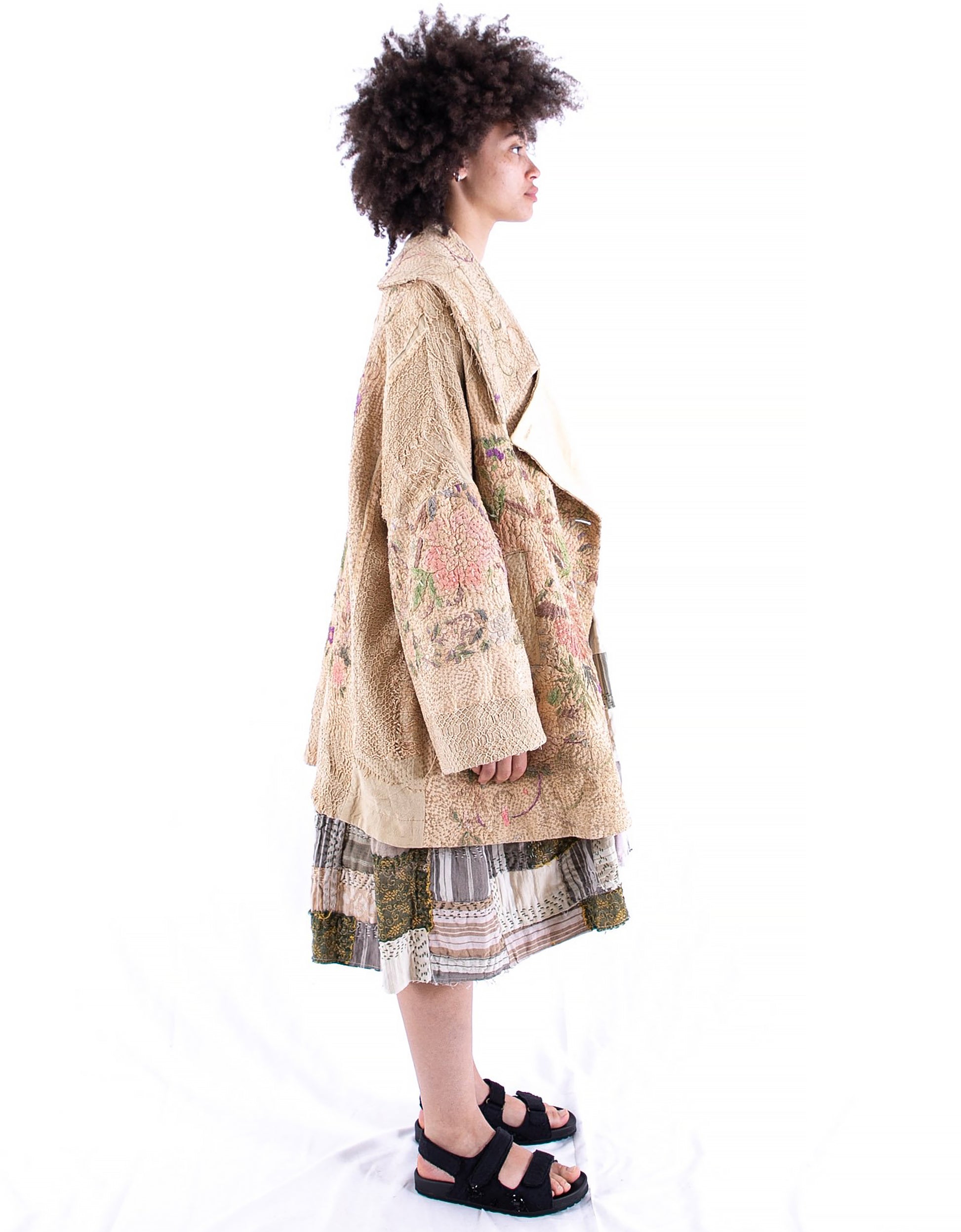 19th Century Silk Embroidered Inga Coat