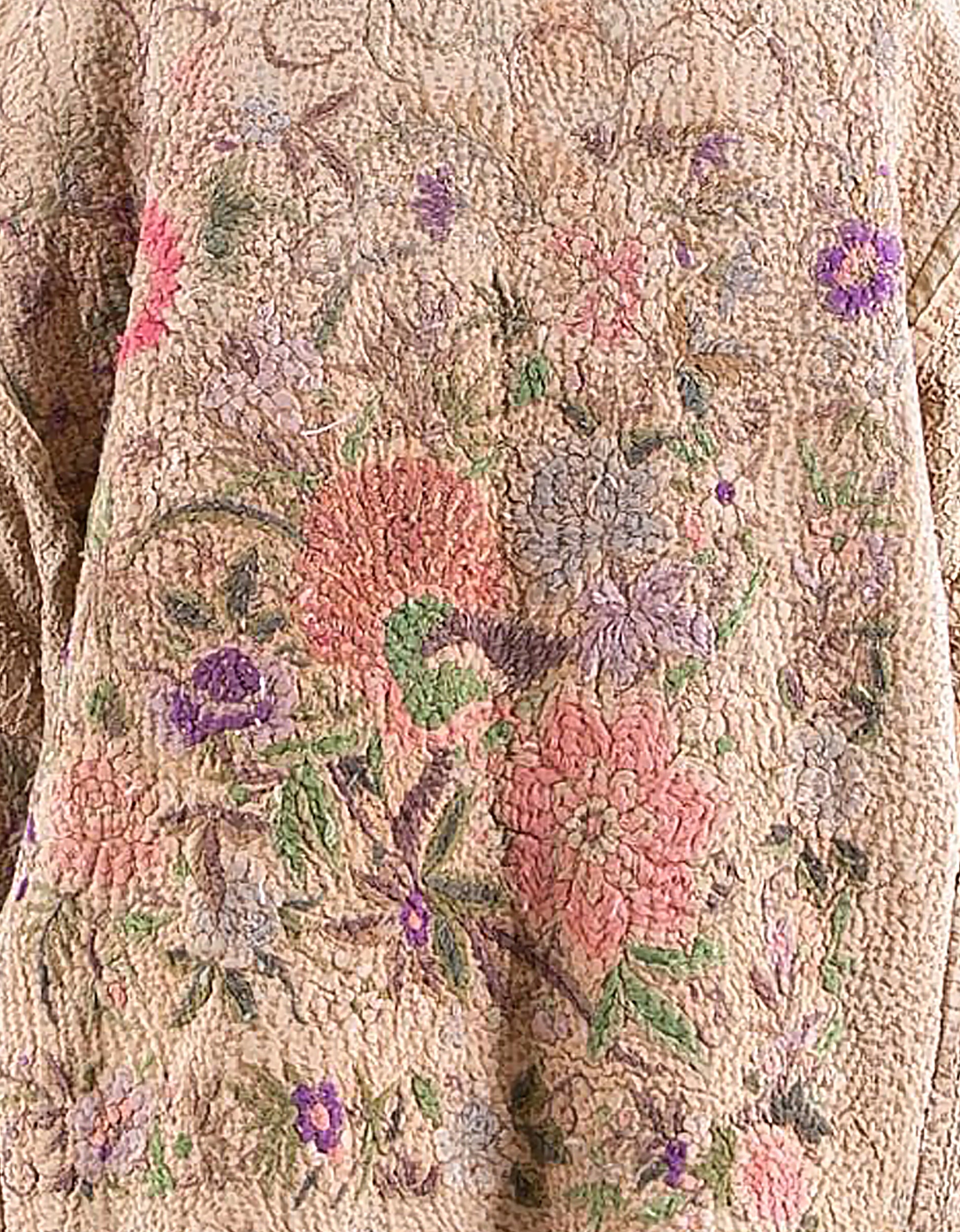 19th Century Silk Embroidered Inga Coat