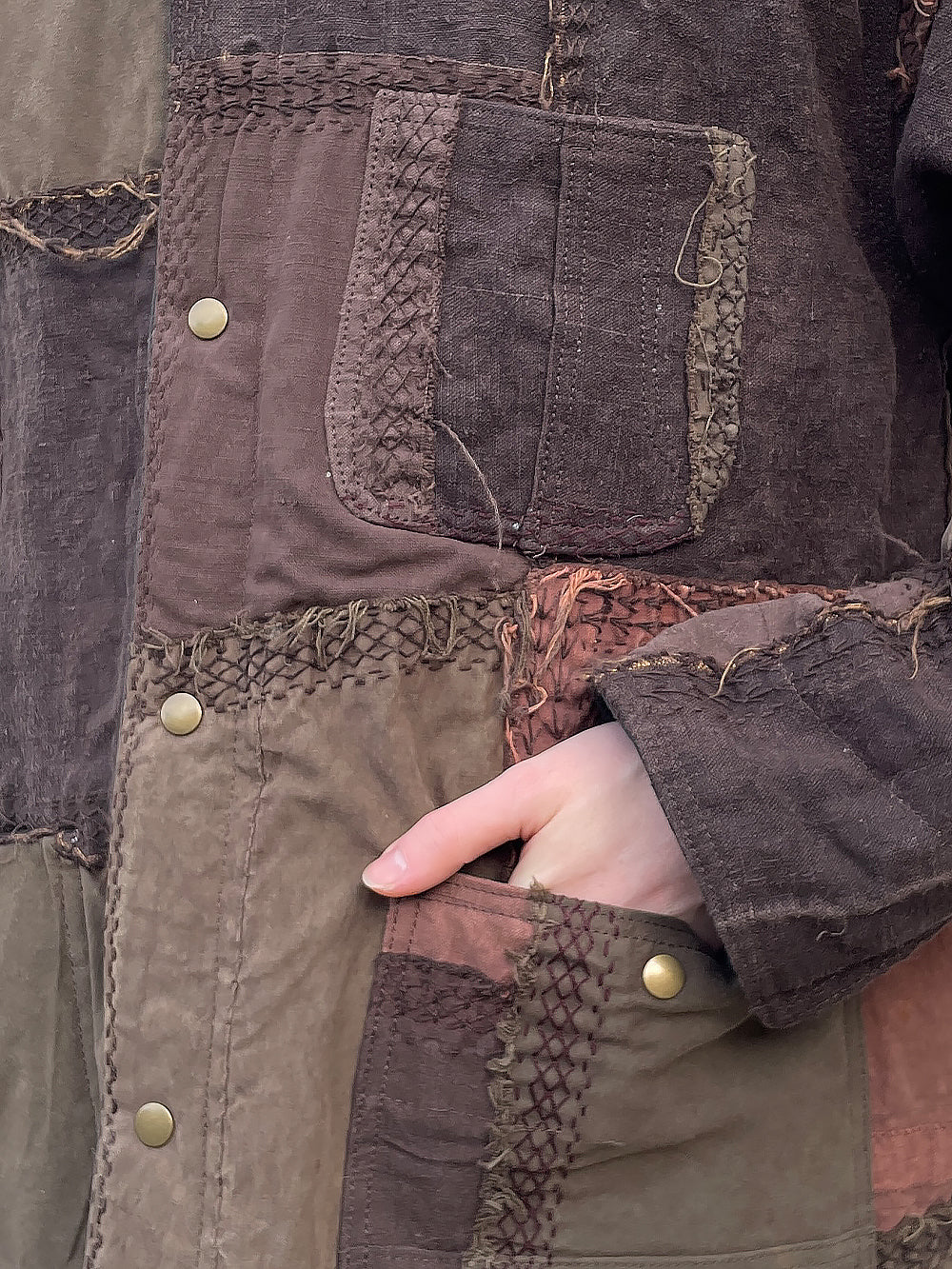 Vintage Military Canvas Rain Jacket