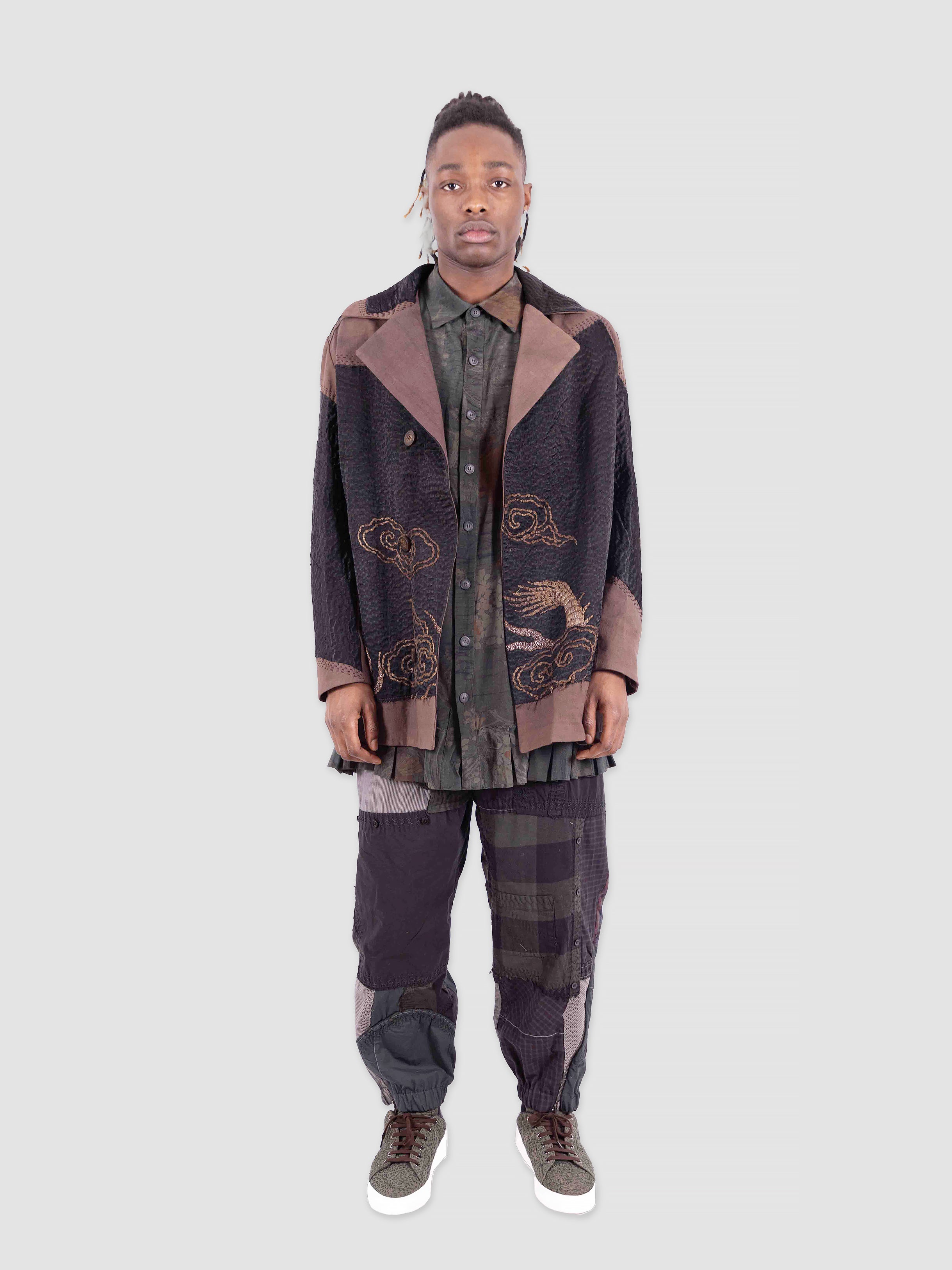 19th Century Chinese Silk Jacob Pea Coat