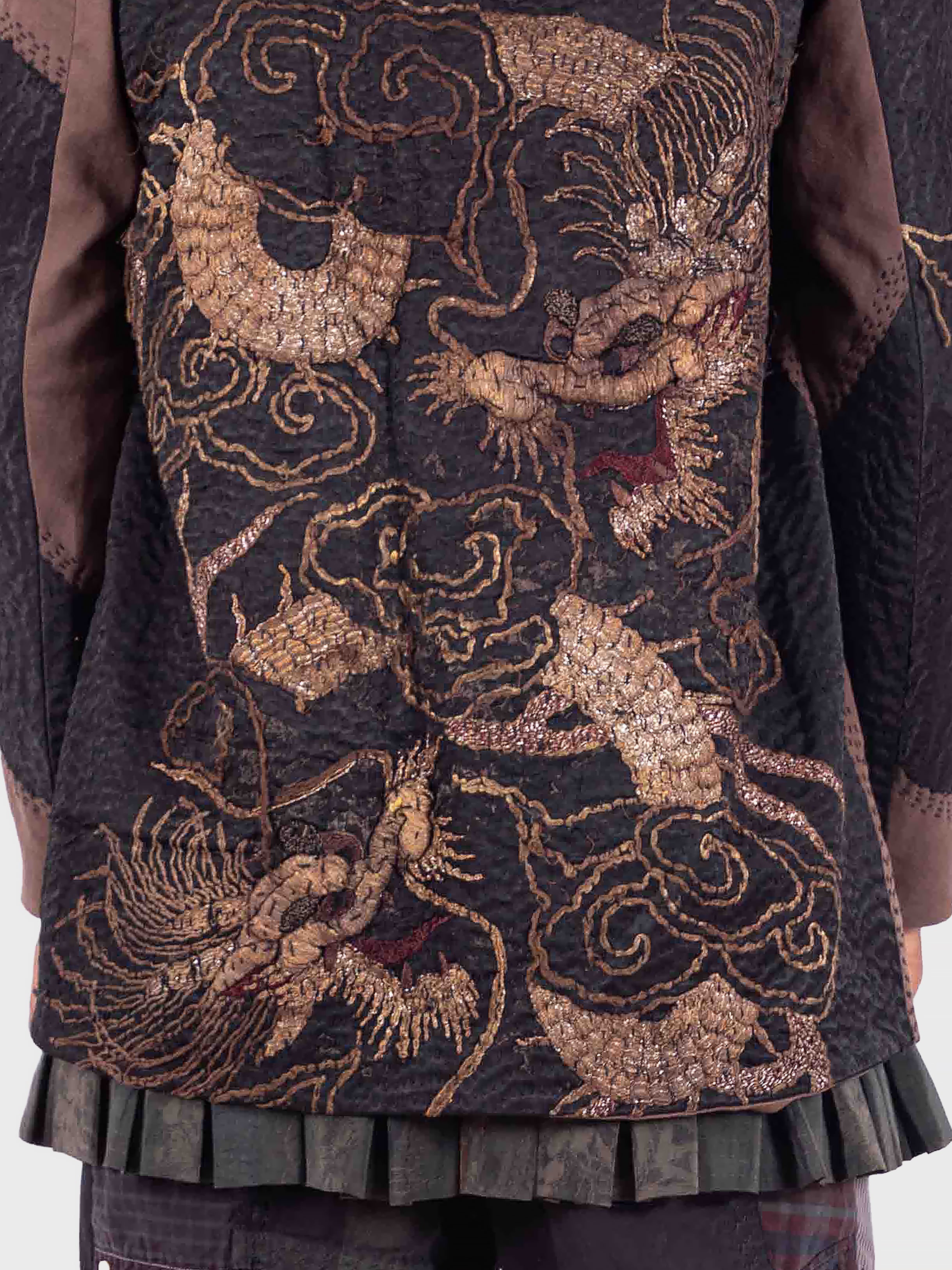 19th Century Chinese Silk Jacob Pea Coat