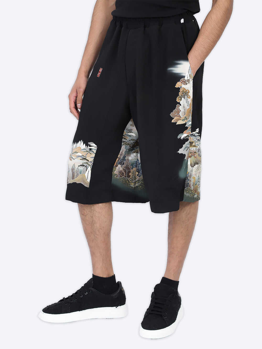 Tomesode Silk Kimono Bermudas