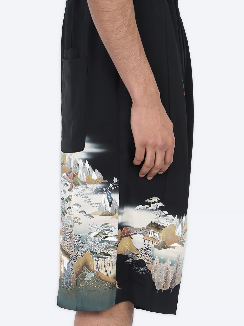 Tomesode Silk Kimono Bermudas