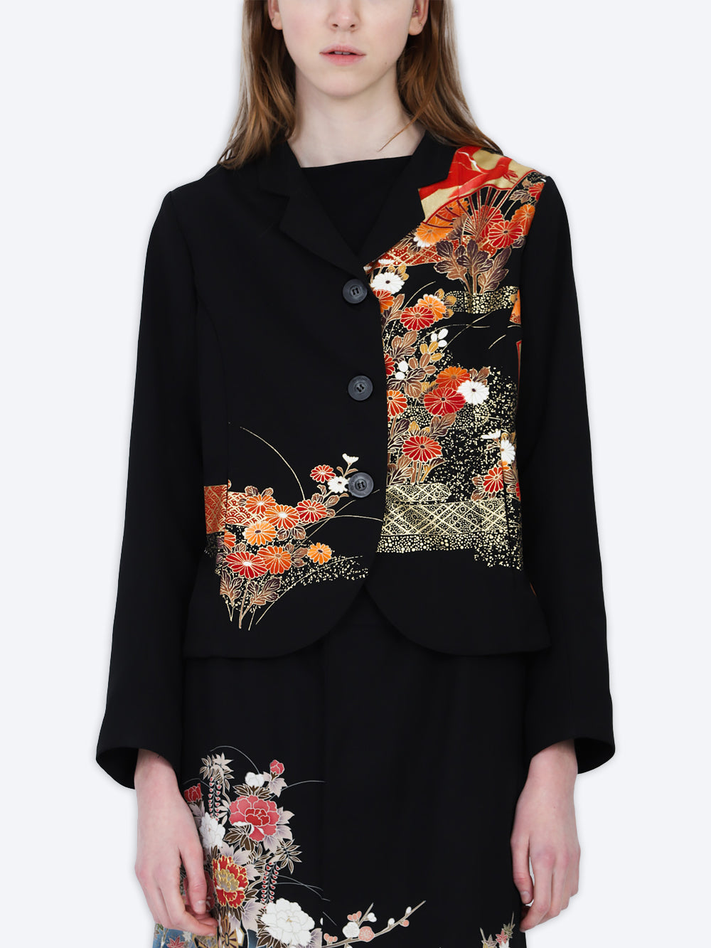 Tomesode Silk Kimono Rawan Jacket
