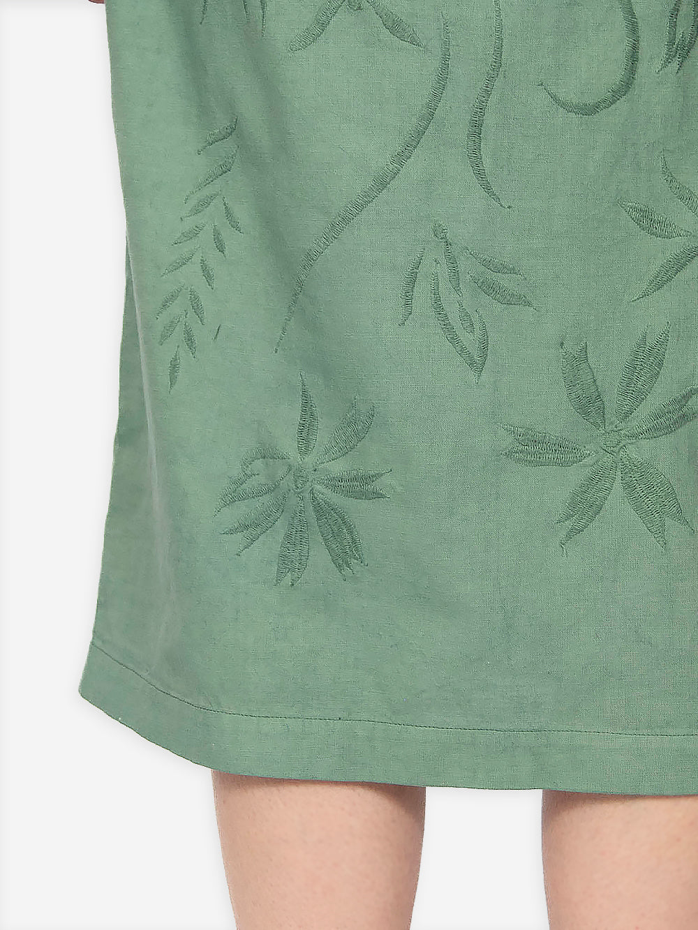 Vintage Embroidered Poplin Louisa Skirt