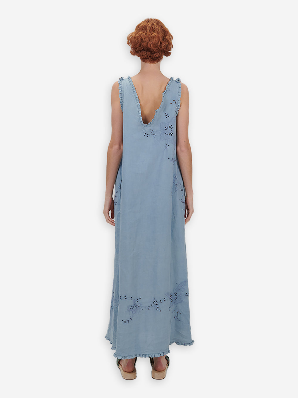 Vintage Embroidered Poplin Luna Dress
