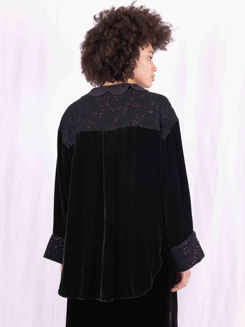 19th Century Beading & Velvet Marnie Tunic