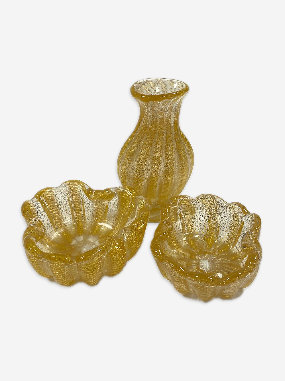 Vintage Murano Glass Salters and Vase