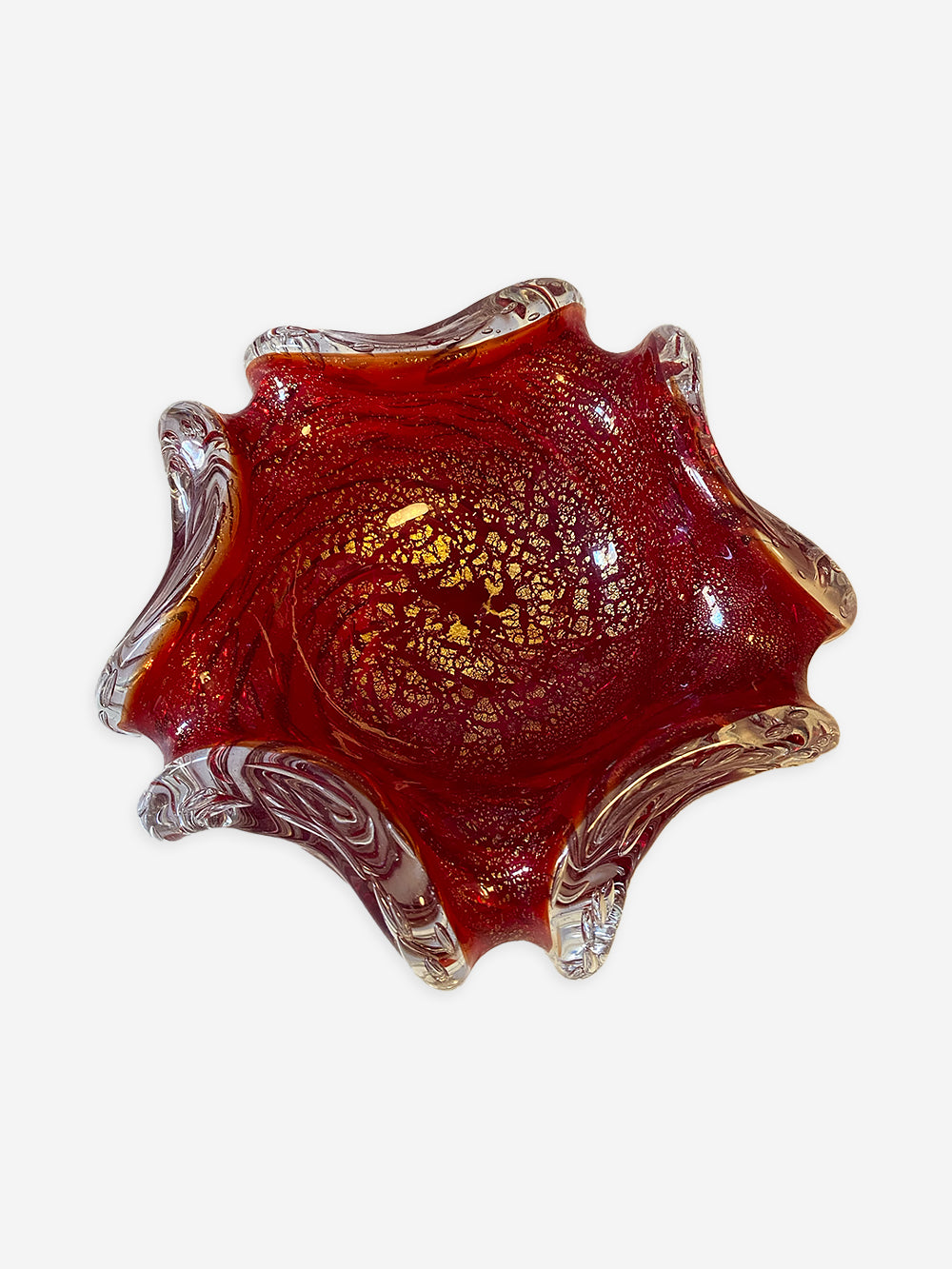 1950s Murano Glass Flower Bowl