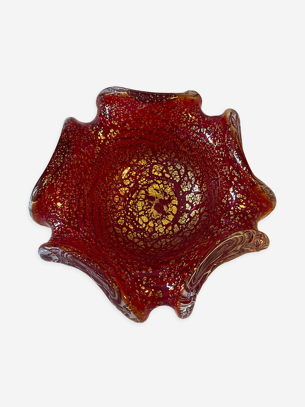 1950s Murano Glass Flower Bowl