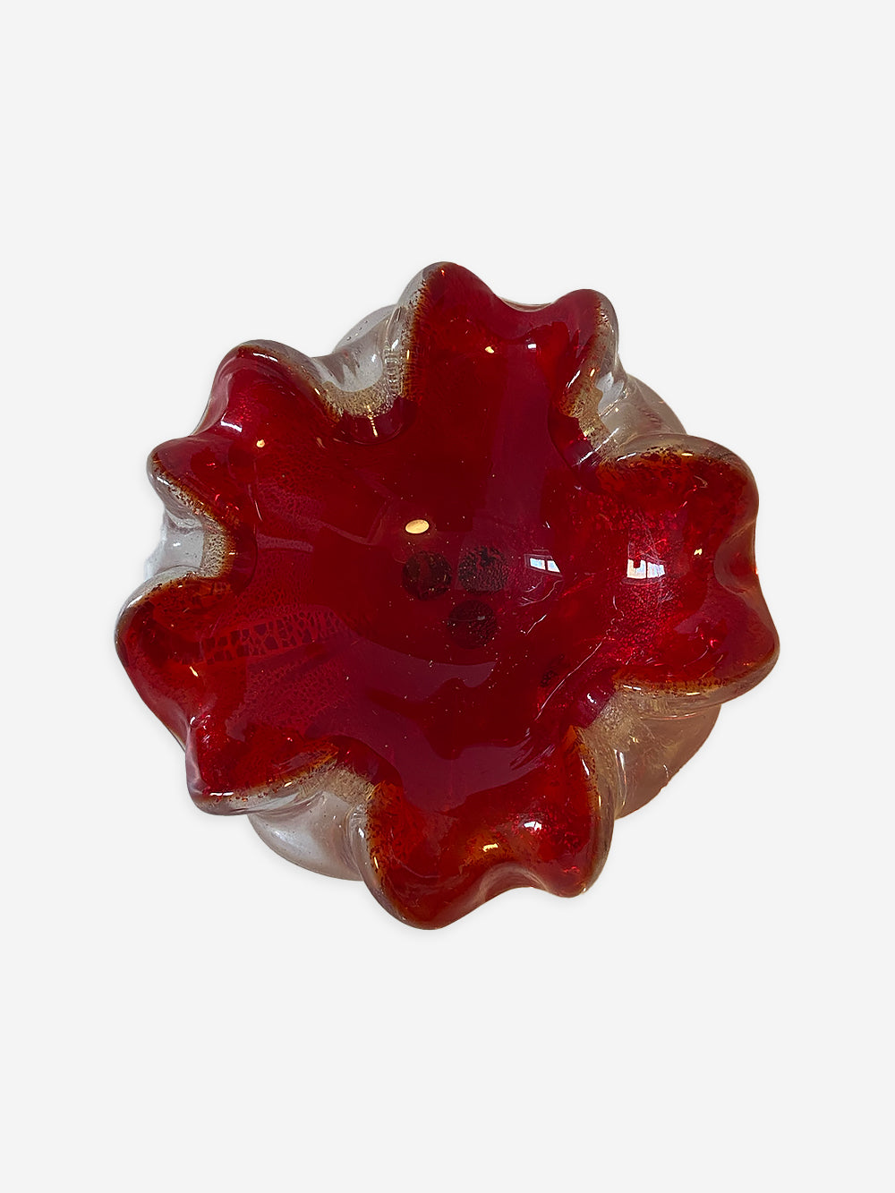 1960s Murano Glass Flower Bowl