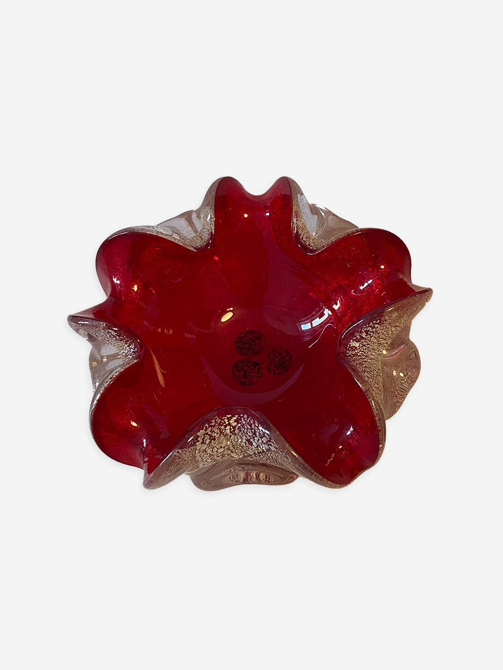 1960s Murano Glass Flower Bowl
