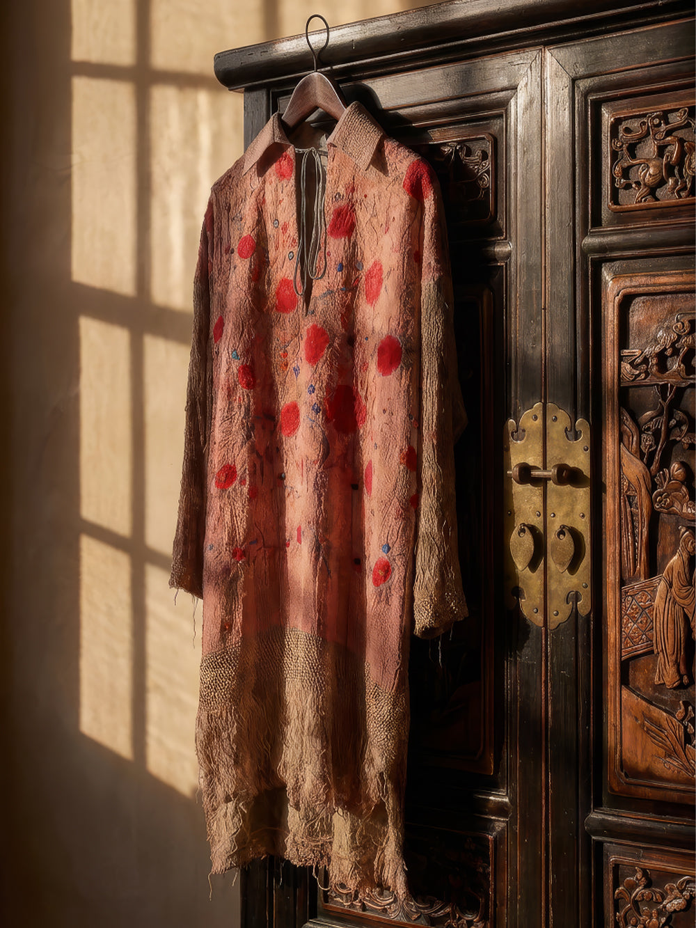 19th Century Chinese Piano Shawl Priscilla Dress