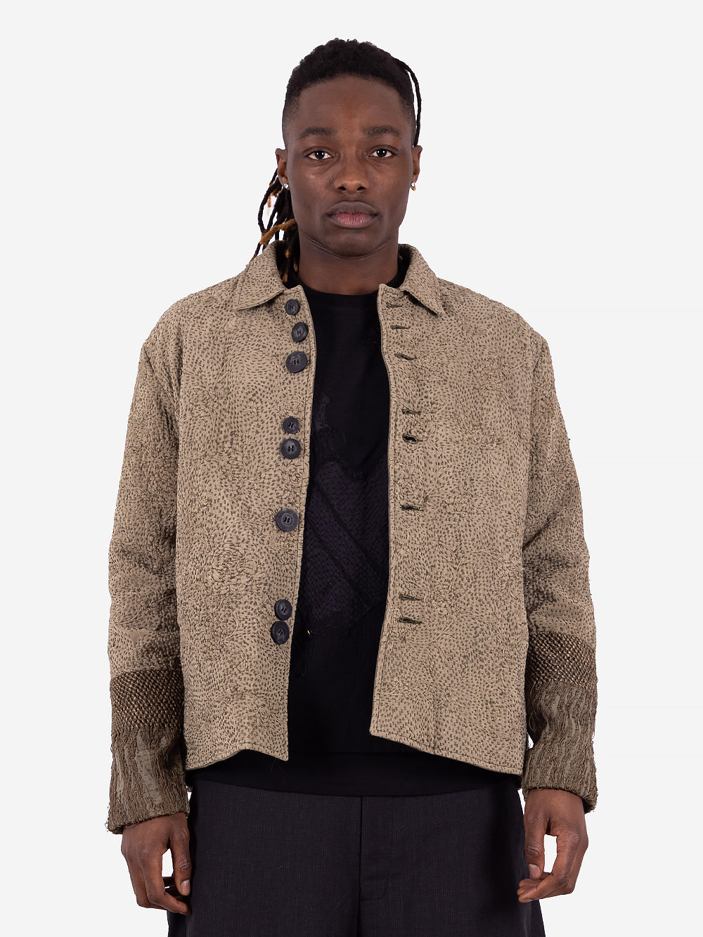 19th Century Chinese Piano Shawl Wadded Roy Jacket