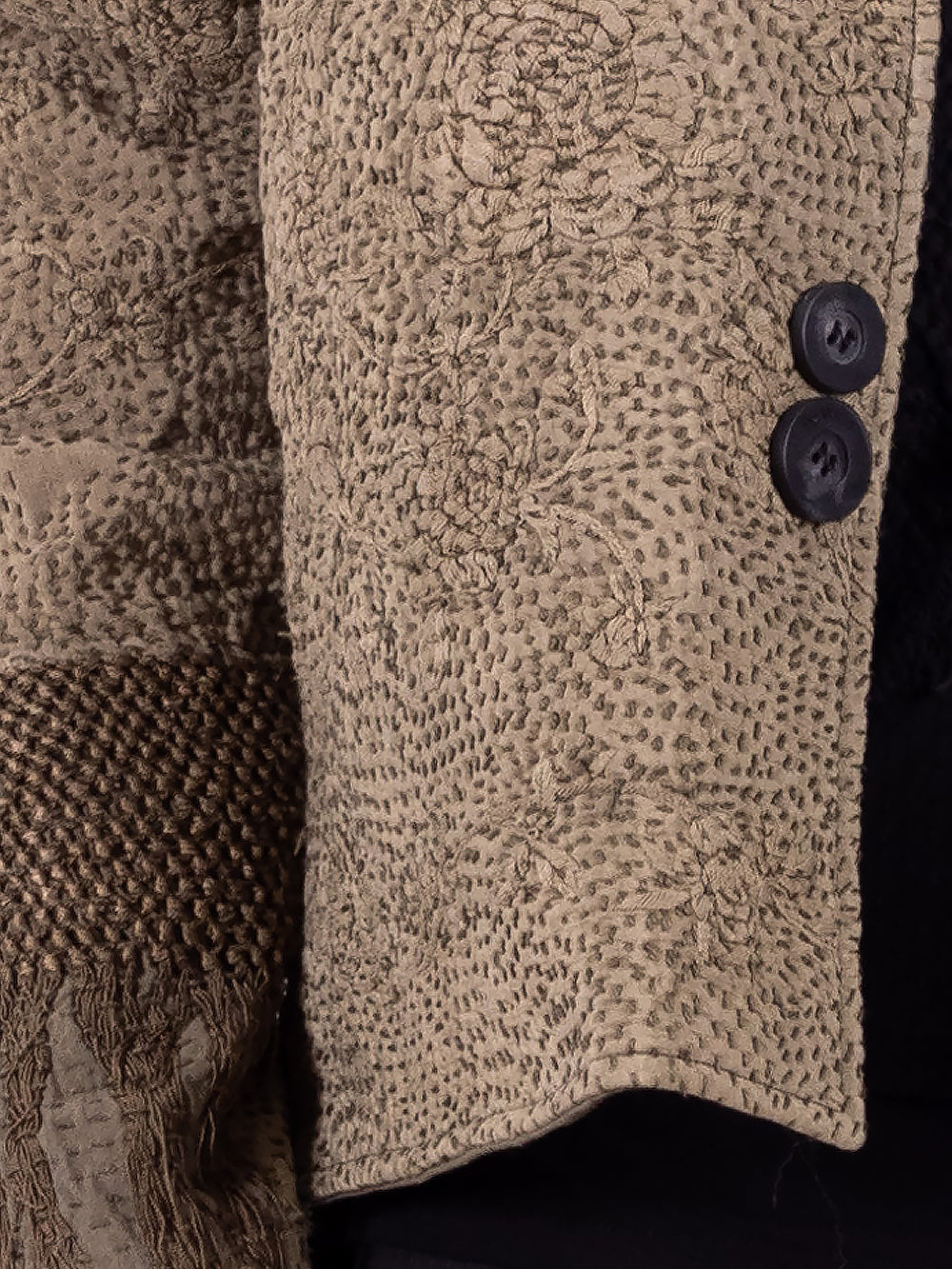 19th Century Chinese Piano Shawl Wadded Roy Jacket