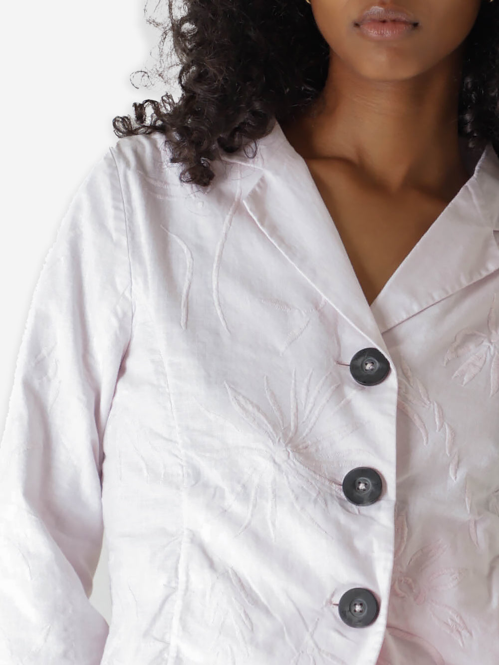 Vintage Embroidered Poplin Rawan Jacket