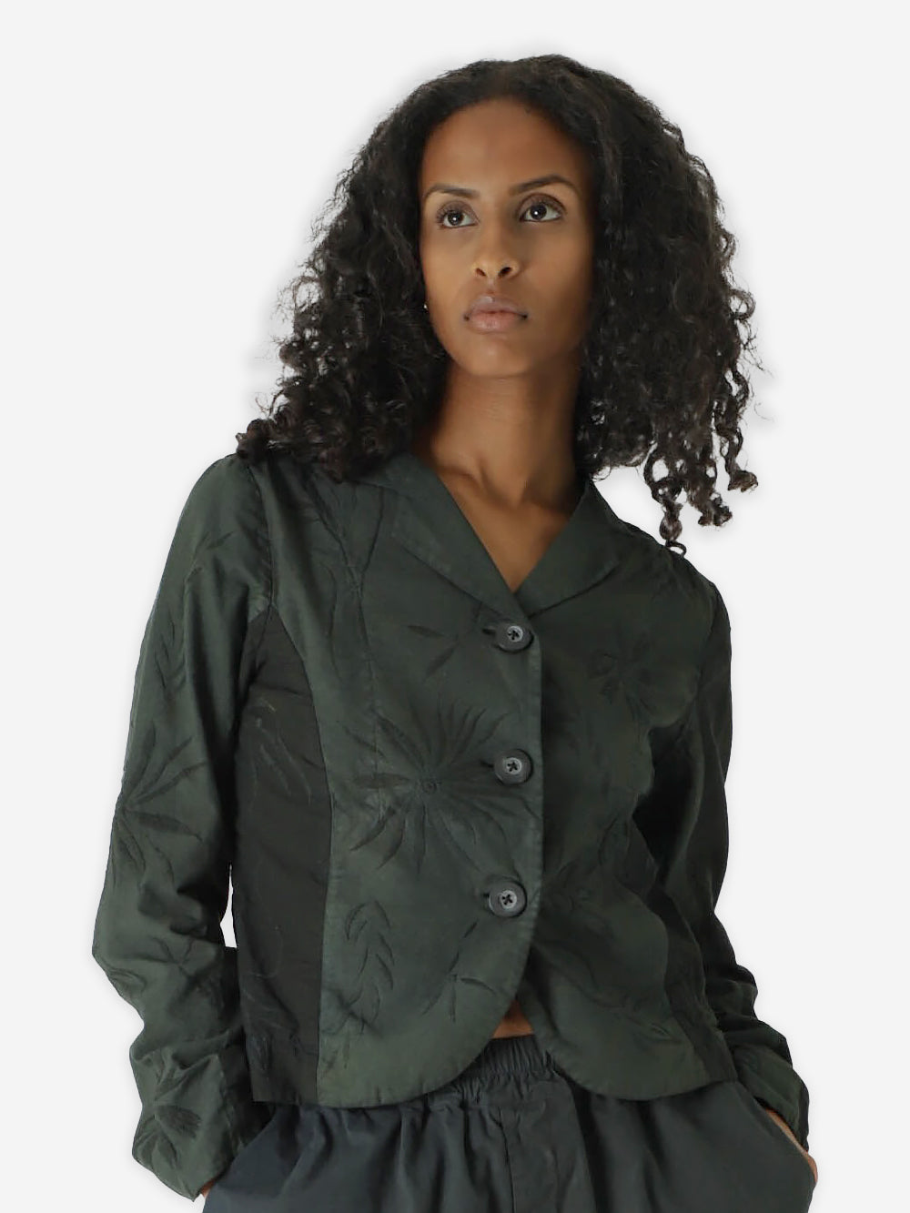 Vintage Embroidered Poplin Rawan Jacket
