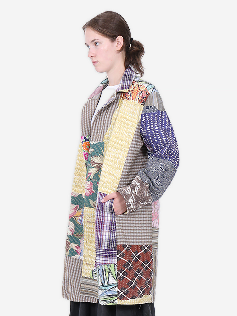 Vintage Shirting Repatch Duster Coat