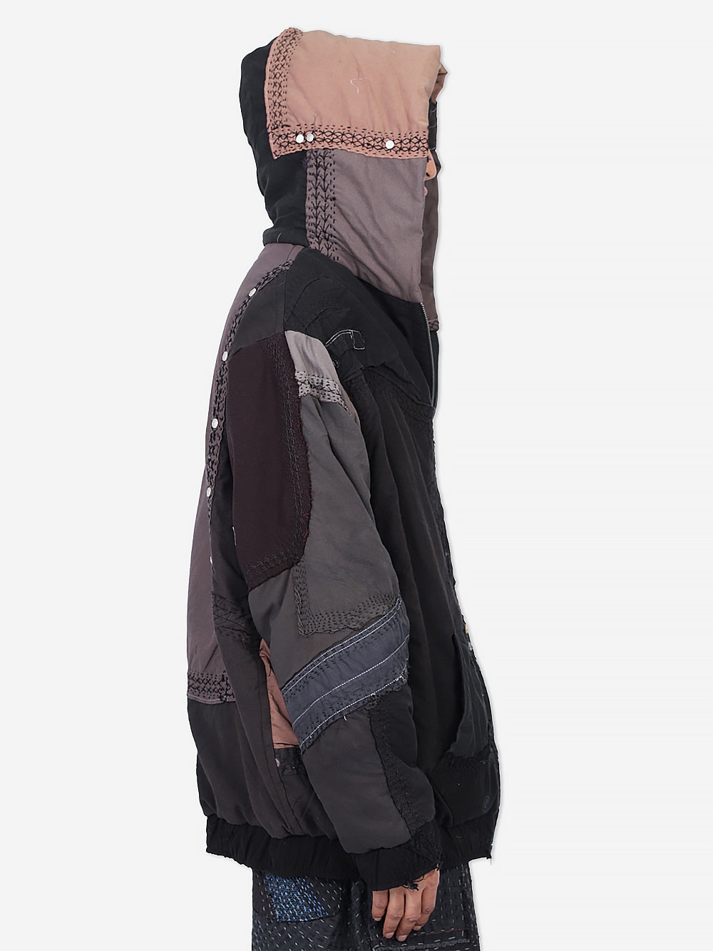 Vintage Shirting Repatch Wadded Zip Hoodie