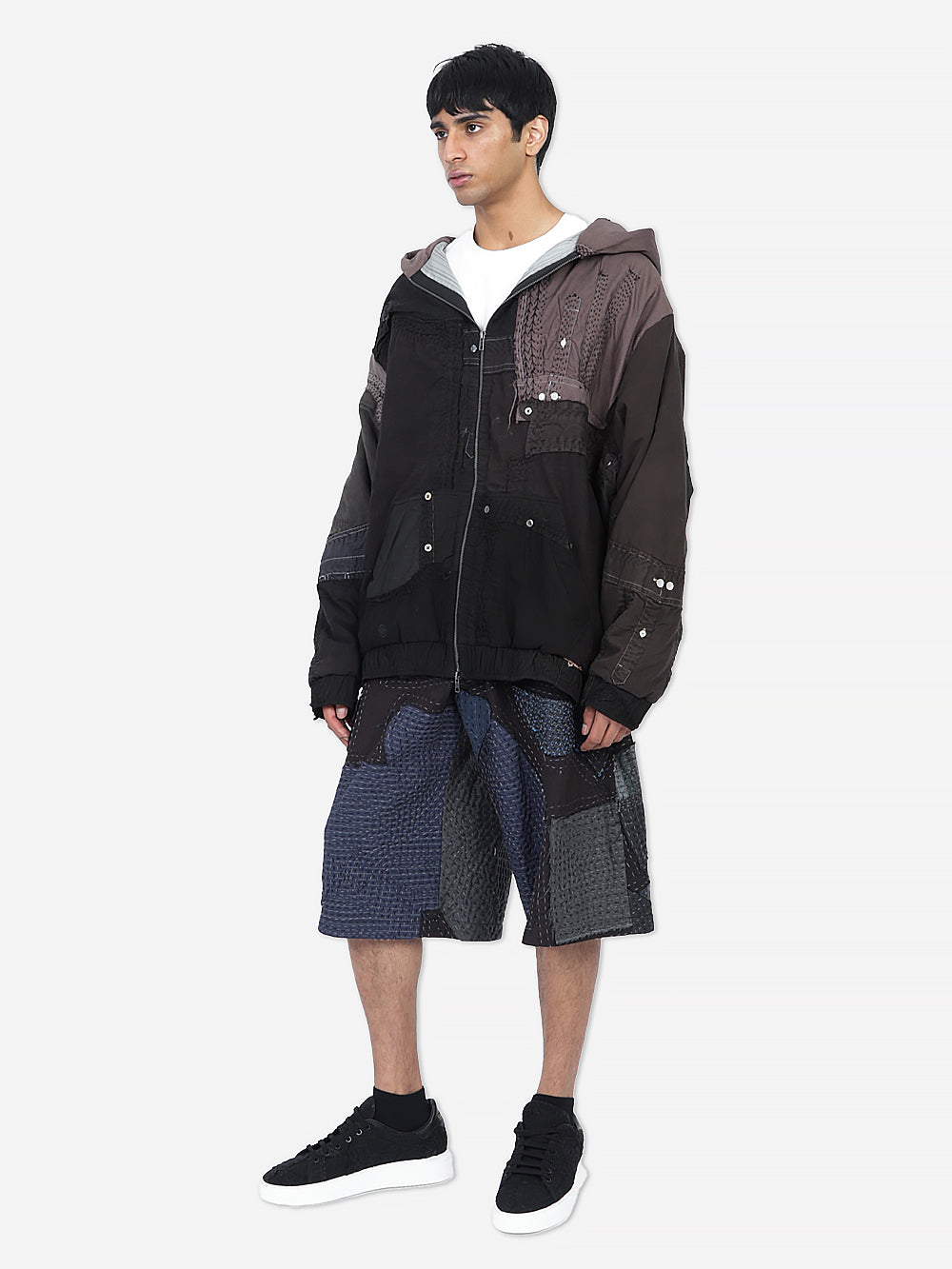 Vintage Shirting Repatch Wadded Zip Hoodie