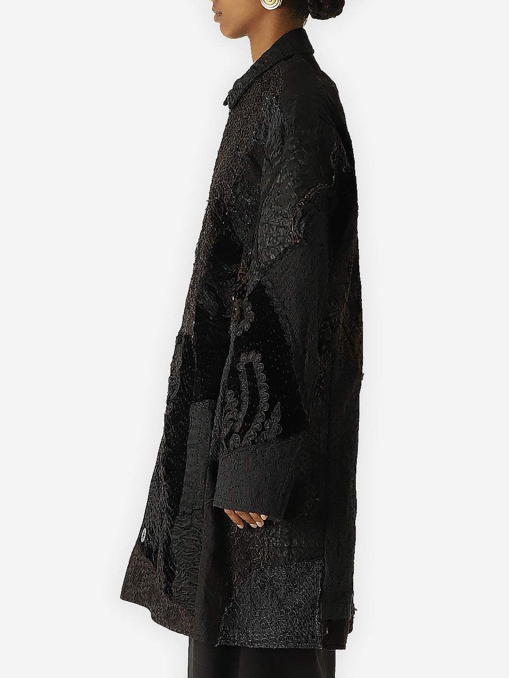 19th Century Dark Victorian Silk Rufus Coat