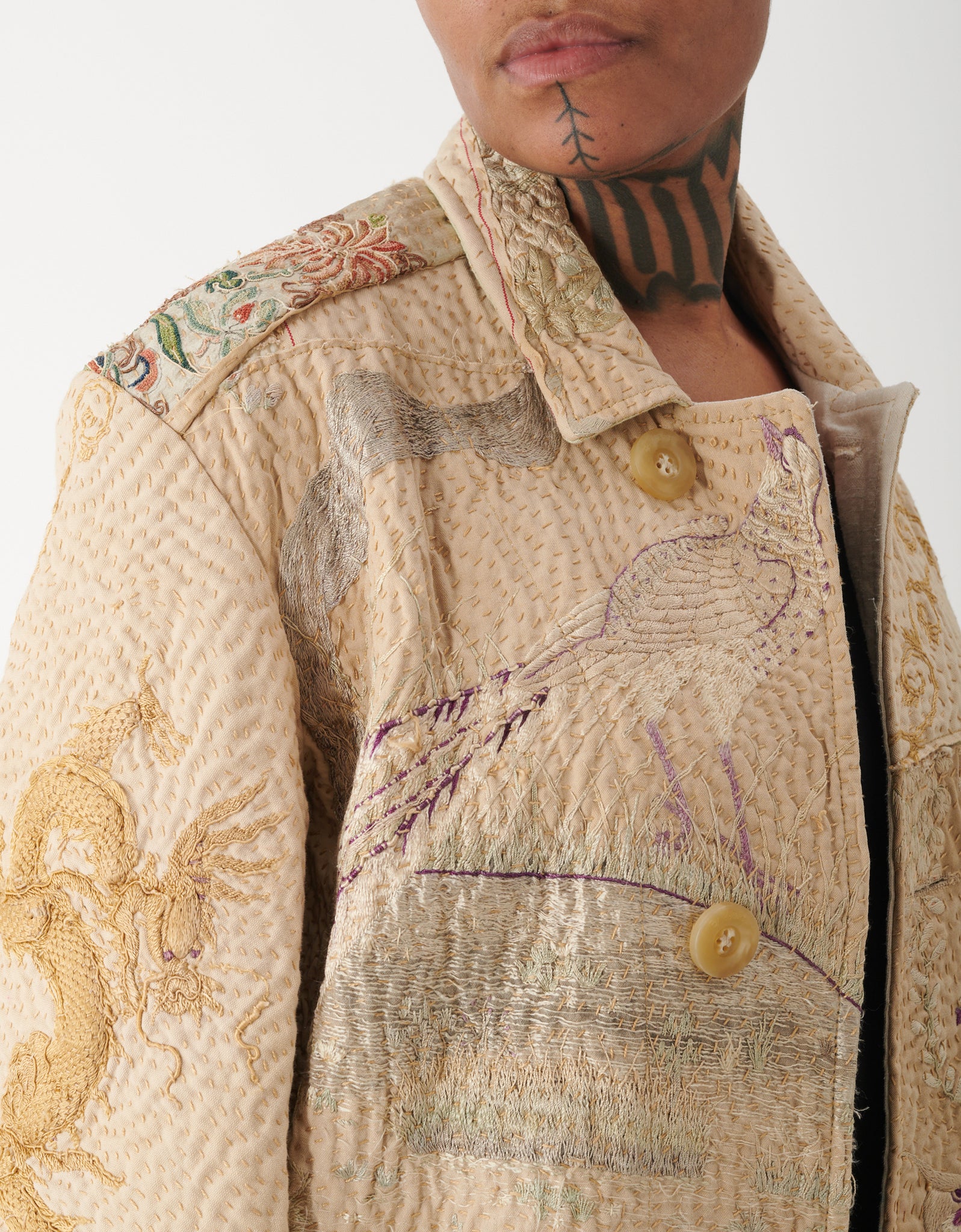 19th Century Silk Embroidered Rufus Coat