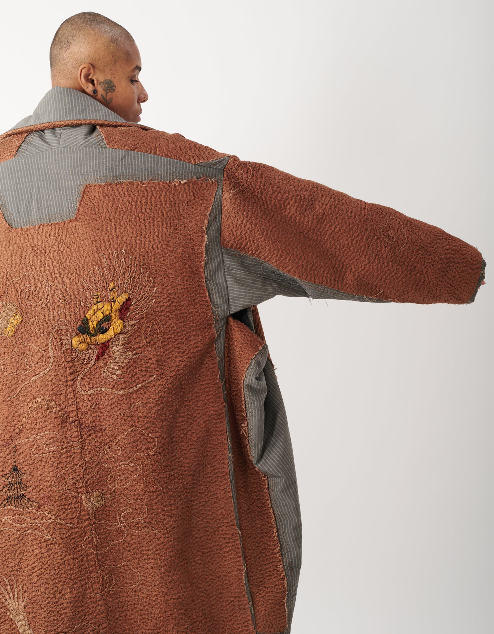 19th Century Embroidered Kimono Spencer Coat