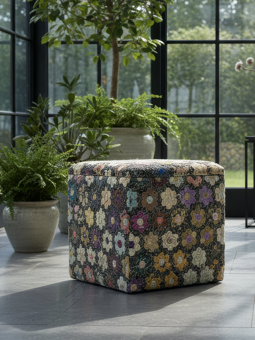 Vintage Patchwork Storage Stool | 609
