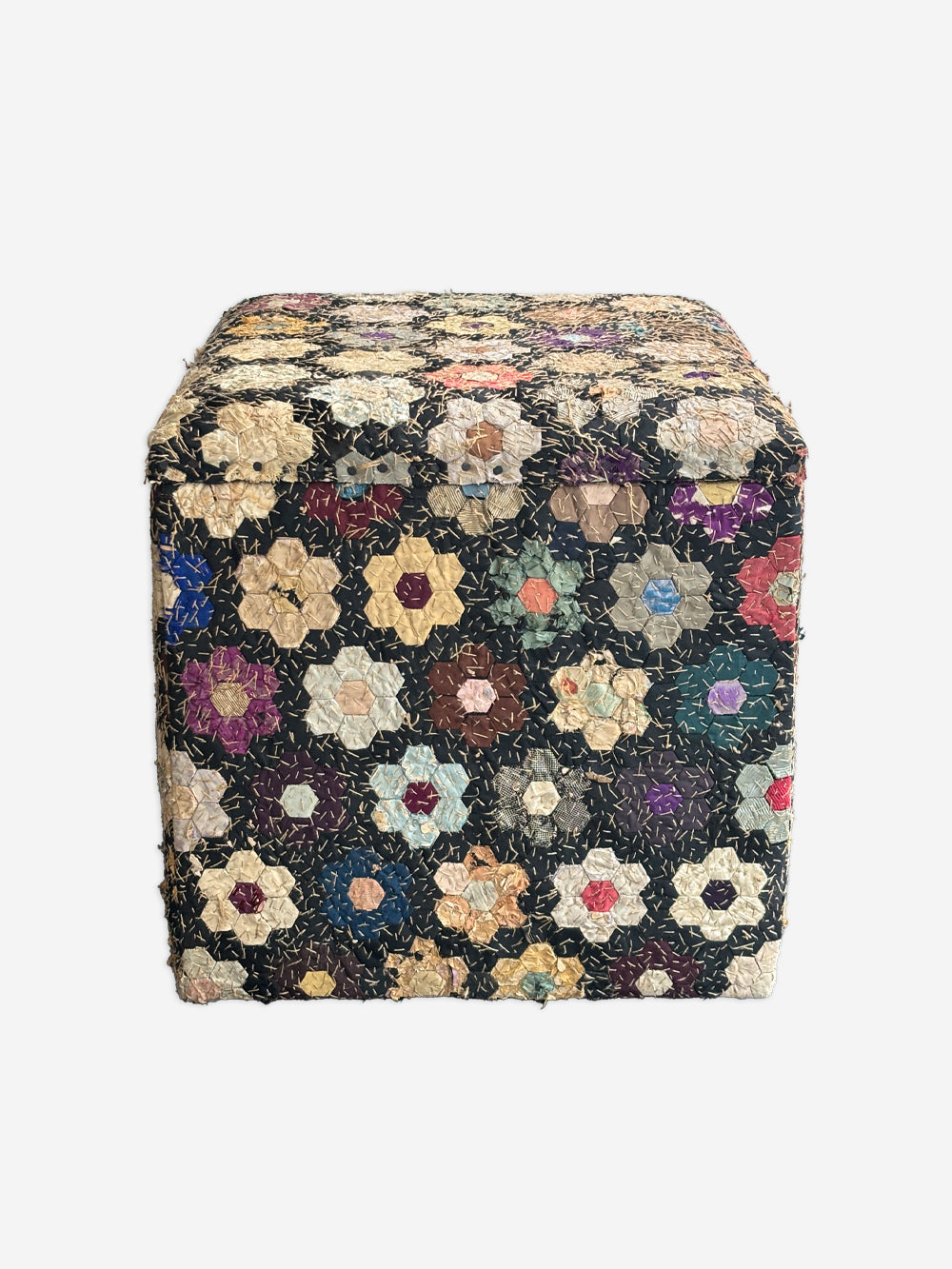 Vintage Patchwork Storage Stool | 609