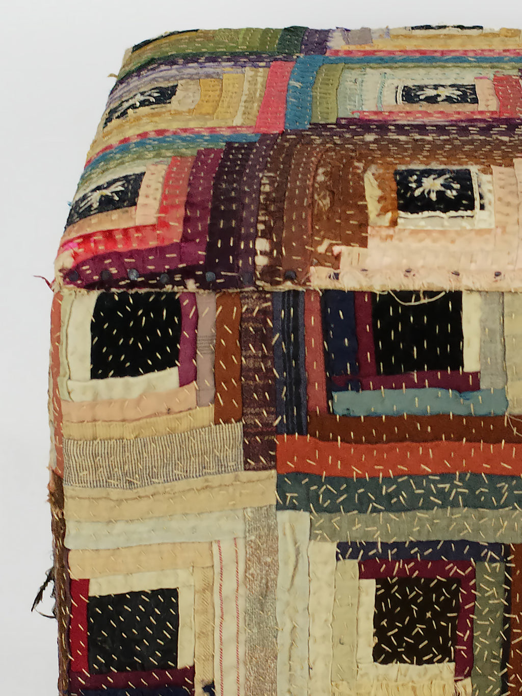19th Century Patchwork Storage Stool | 325